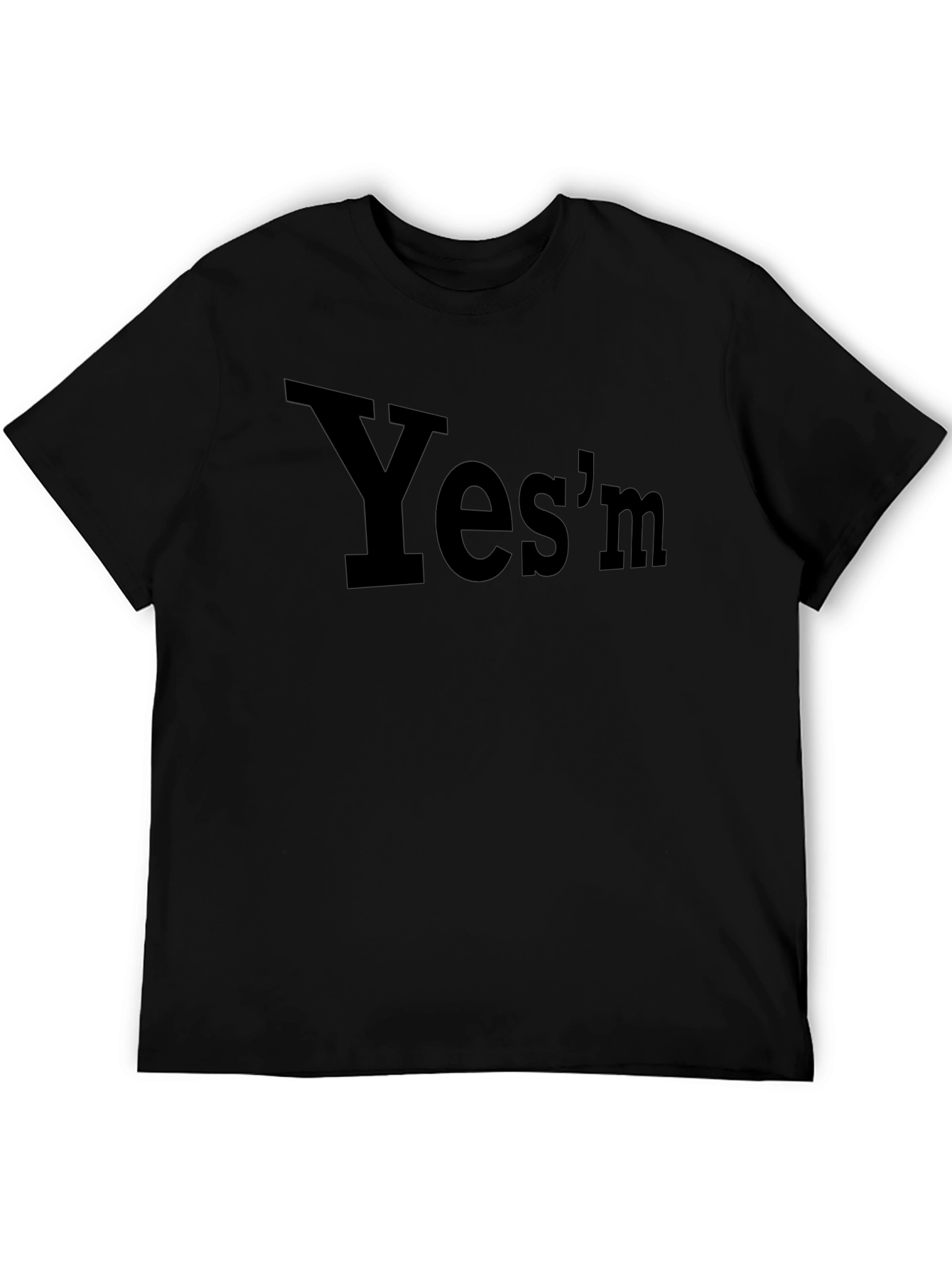 Yesm Graphic Tee - Black Cotton T-Shirt