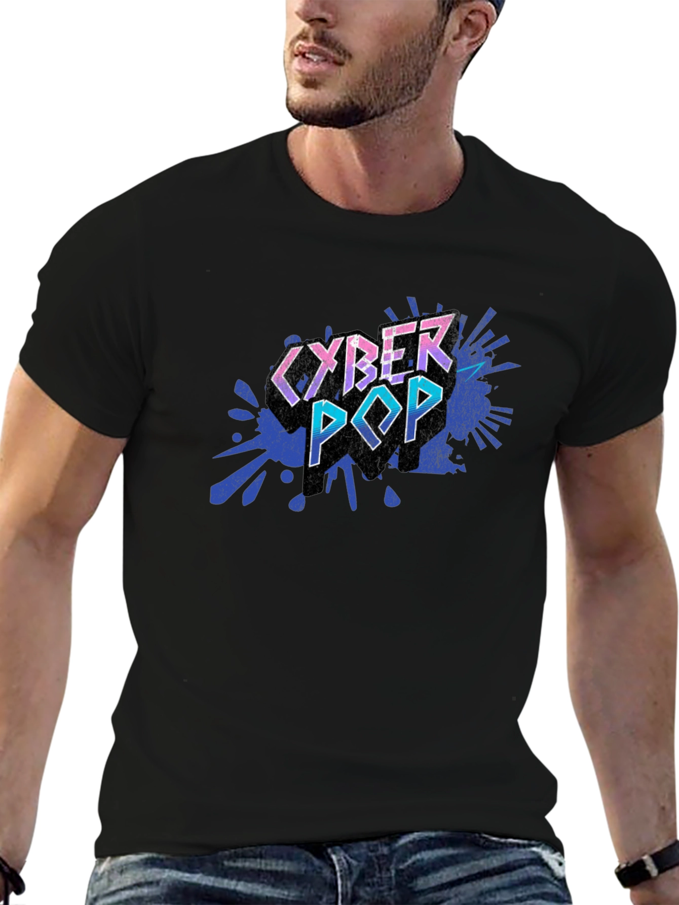 Cyber Pop Graphic Tee - Retro Style