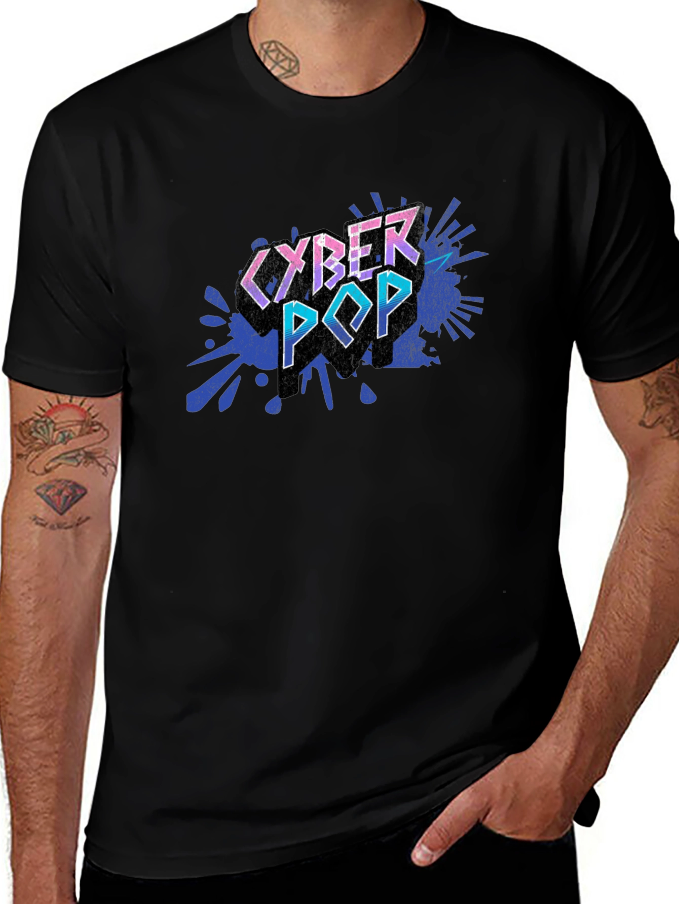Cyber Pop Graphic Tee - Retro Style