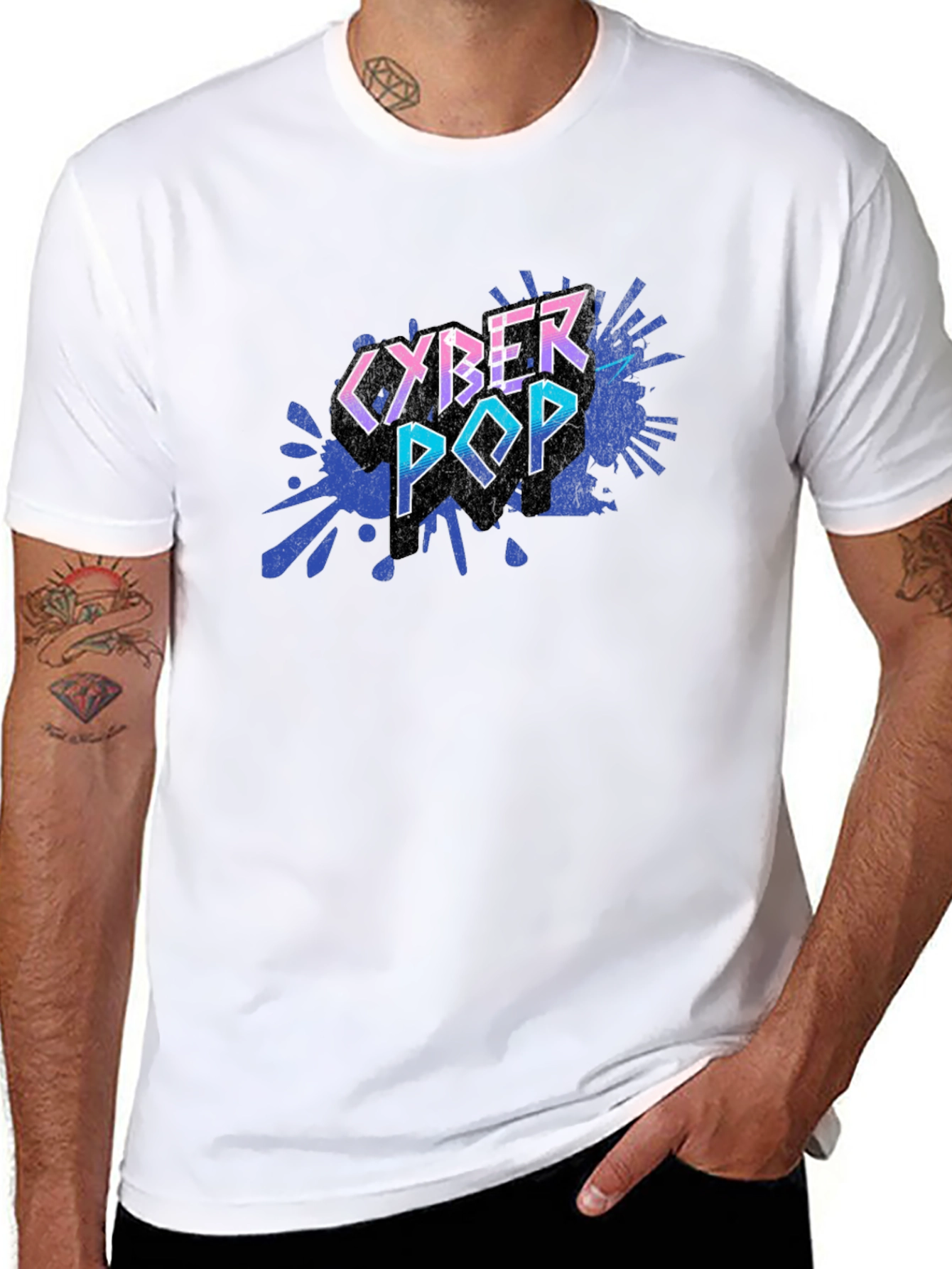 Cyber Pop Graphic Tee - Retro Style