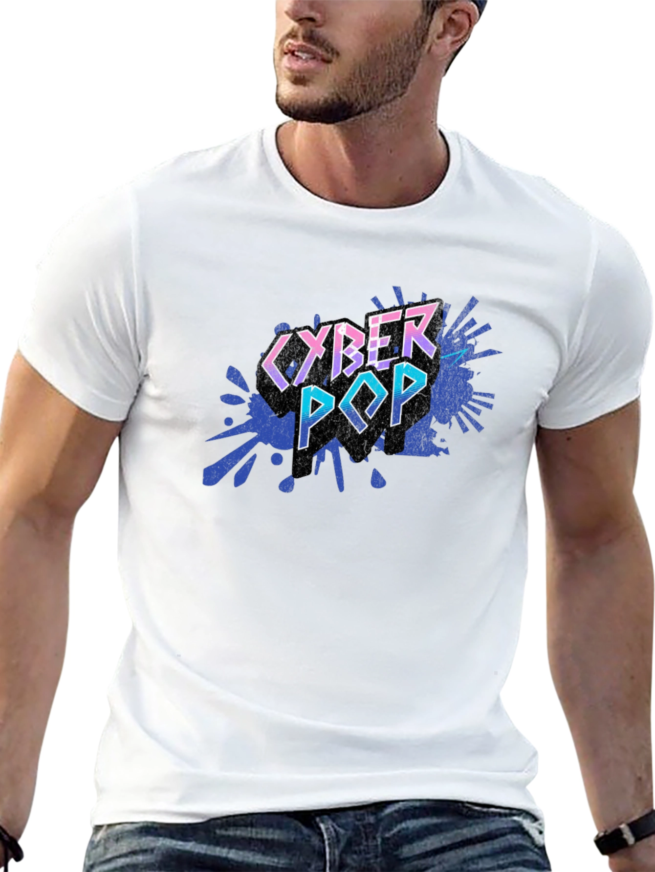 Cyber Pop Graphic Tee - Retro Style