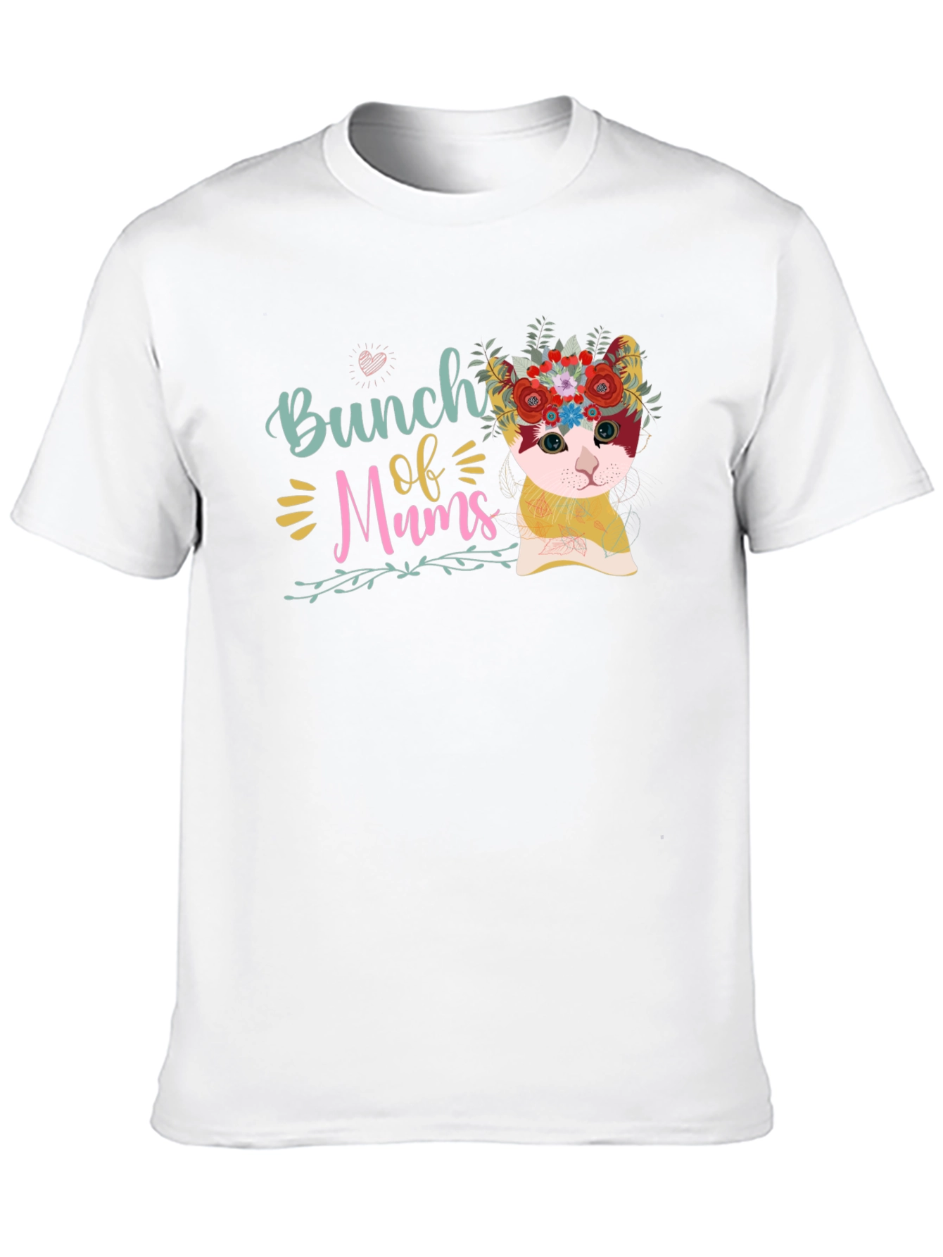 Bunch of Mums Floral Cat T-Shirt