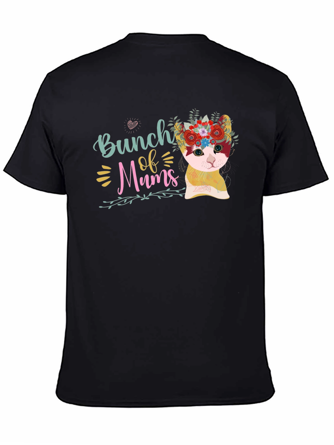 Bunch of Mums Floral Cat T-Shirt