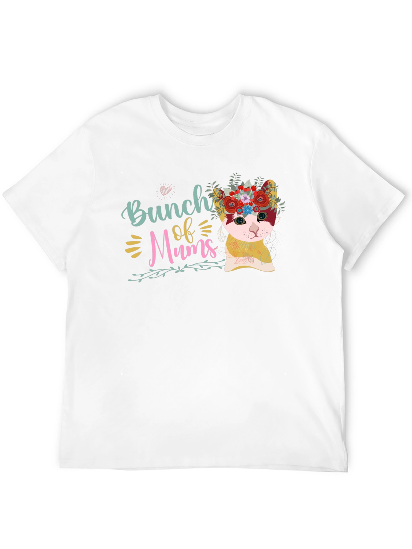 Bunch of Mums Floral Cat T-Shirt
