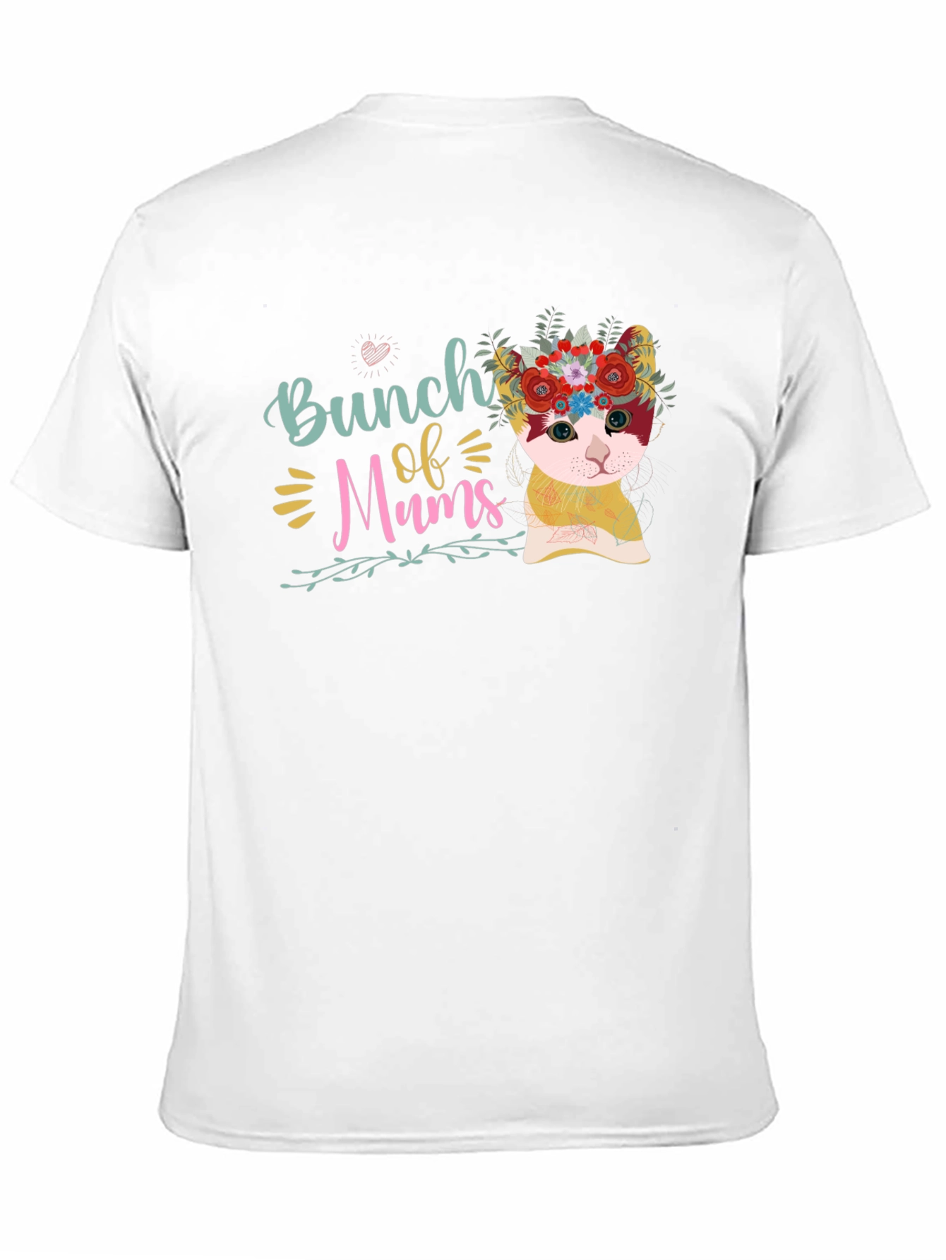 Bunch of Mums Floral Cat T-Shirt