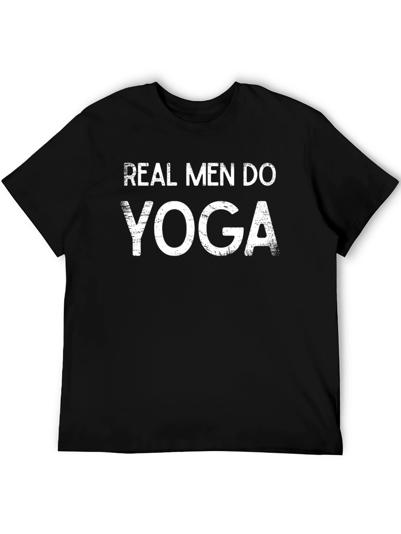 Real Men Do Yoga Black T-Shirt