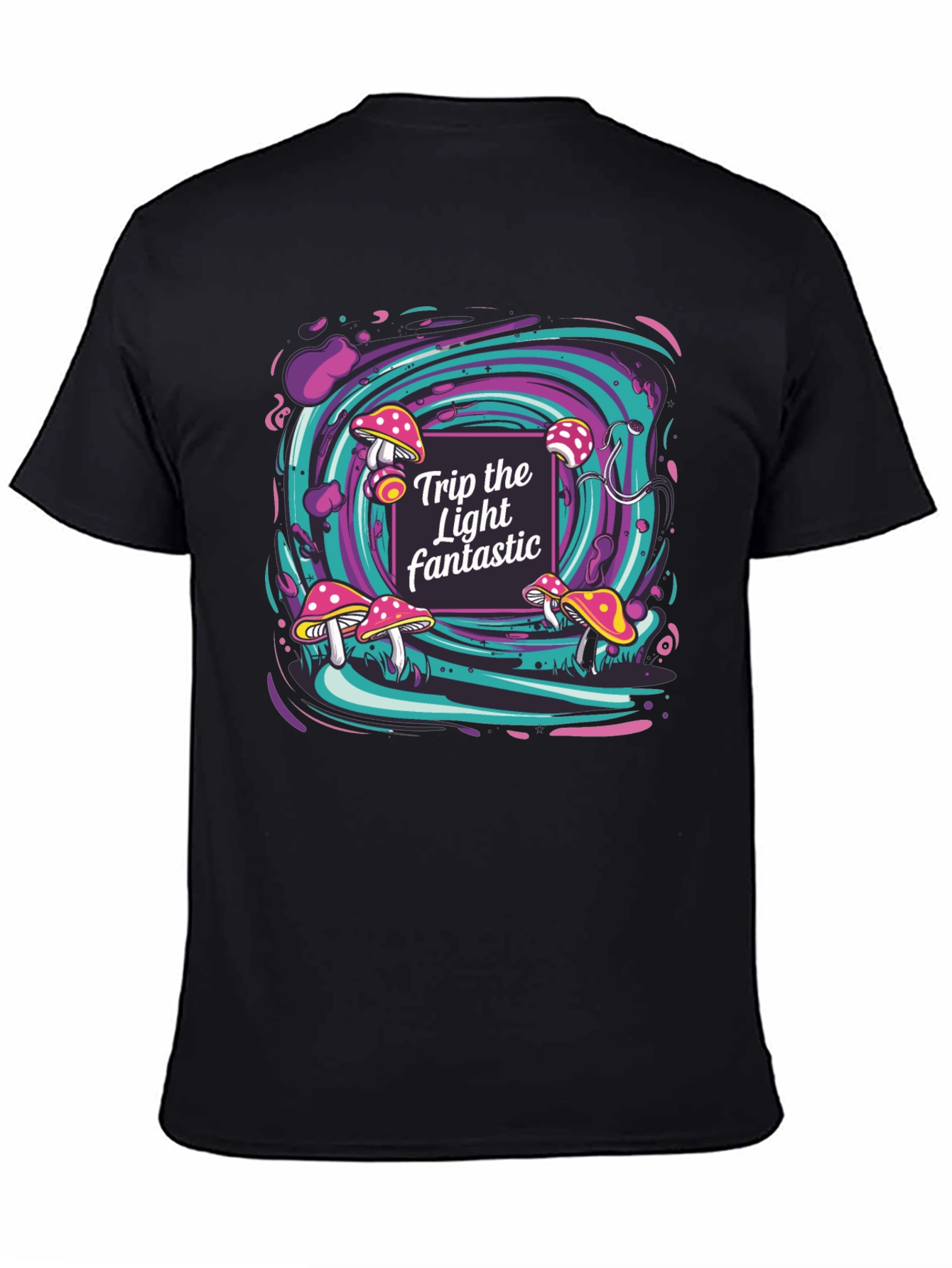 Psychedelic Mushroom Trip T-Shirt - Light Fantastic Design