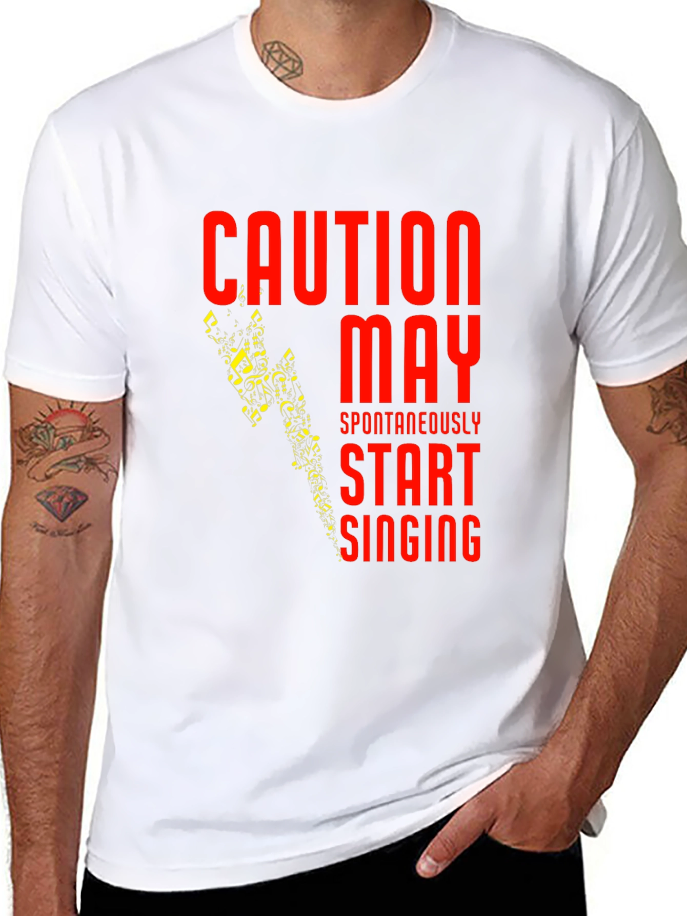 Caution May Spontaneously Start Singing T-Shirt