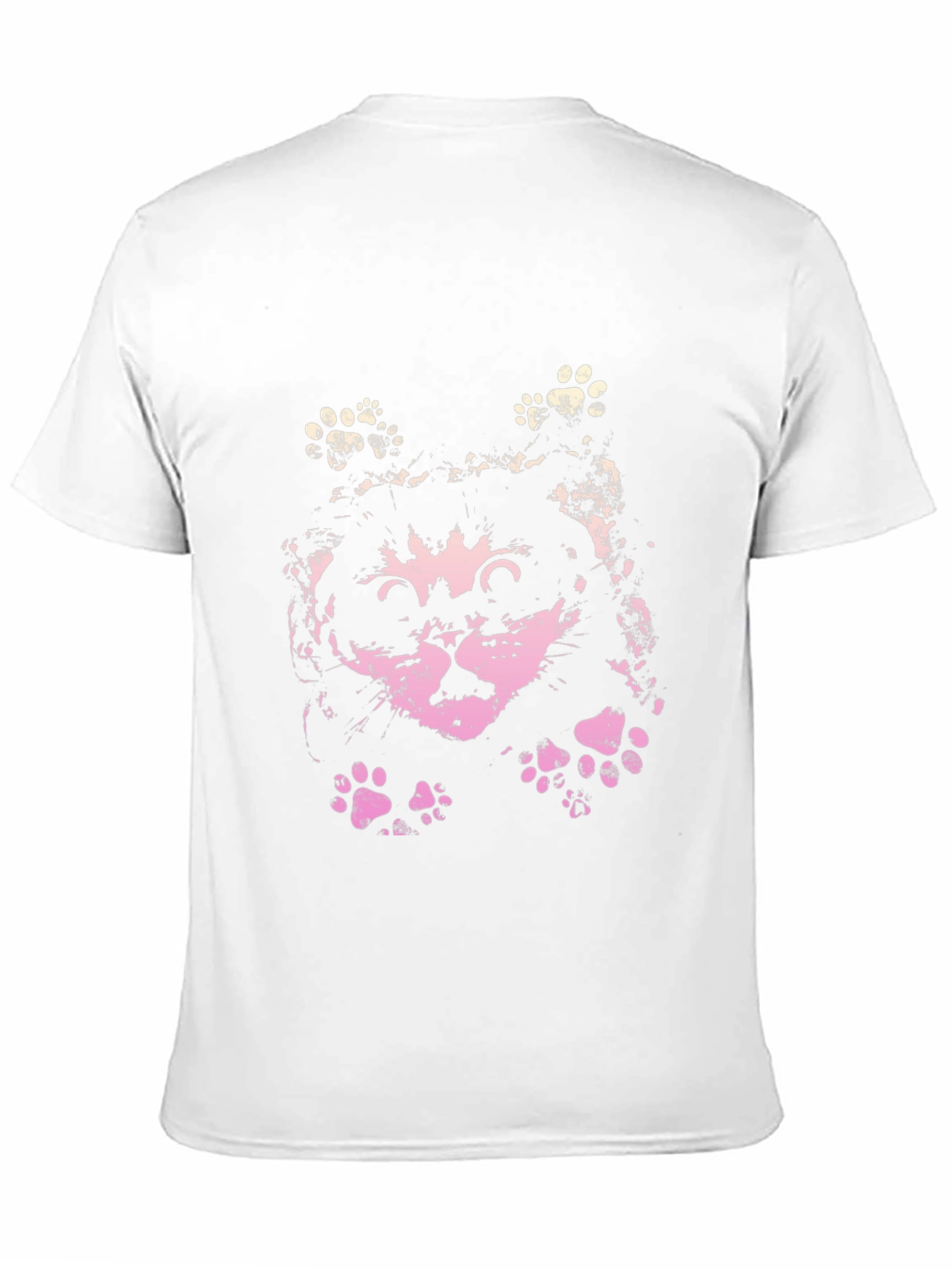 Cute Cat Graphic Print Black T-Shirt