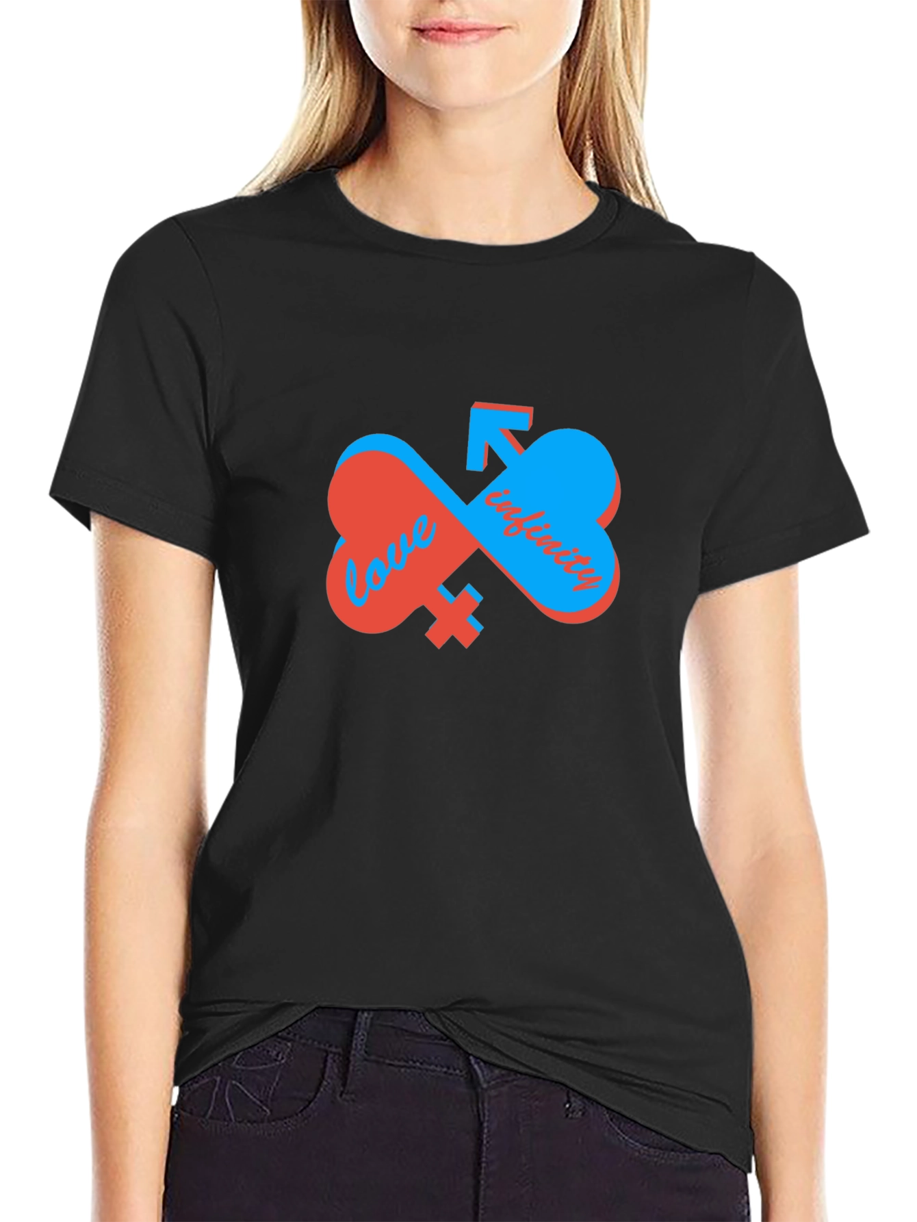 Love Infinity Graphic T-Shirt - Unisex Black Tee