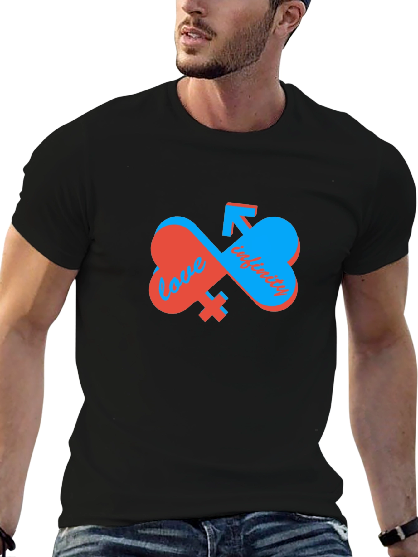Love Infinity Graphic T-Shirt - Unisex Black Tee