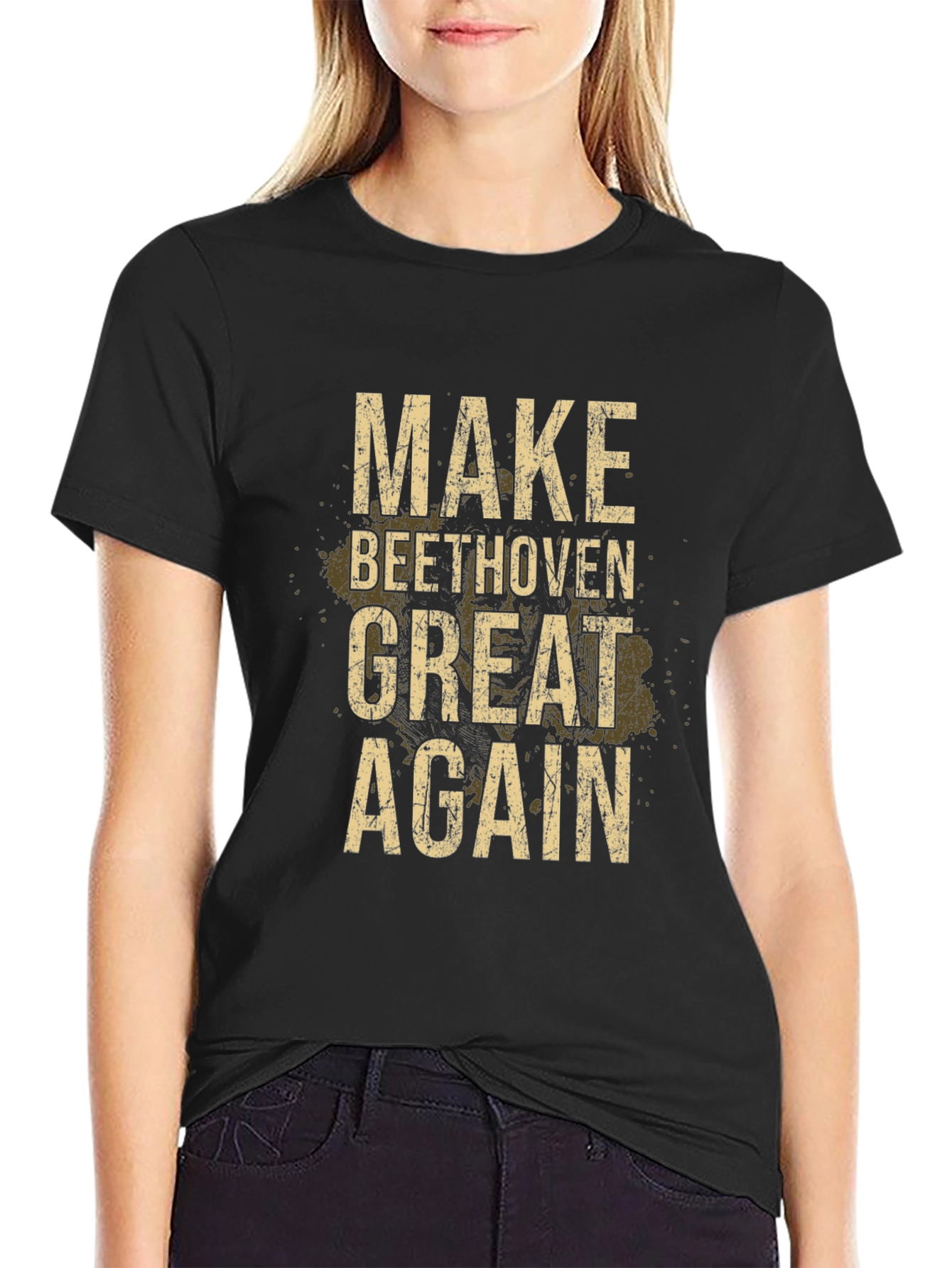 Make Beethoven Great Again Black T-Shirt