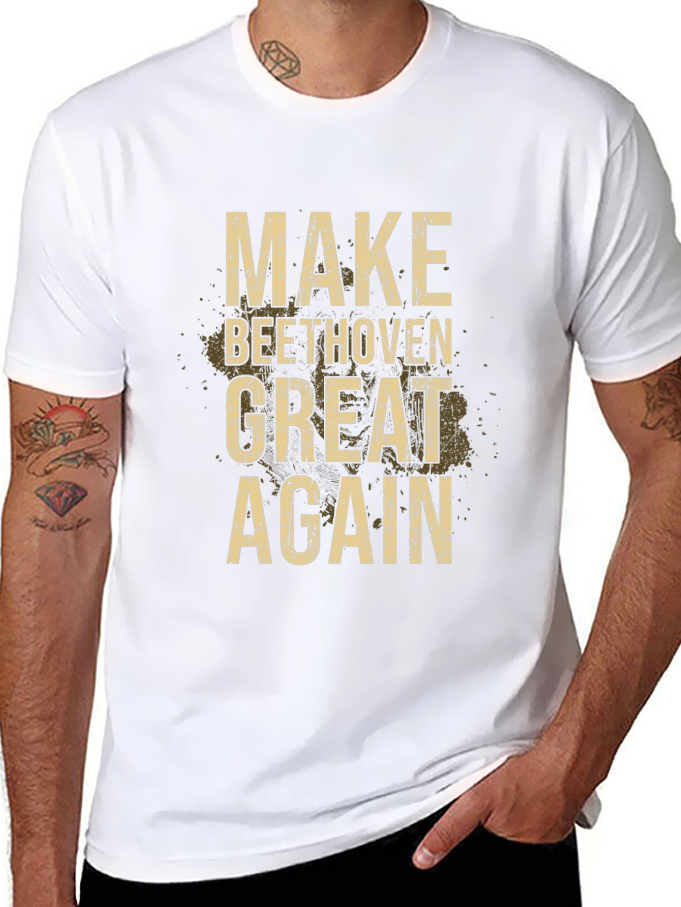 Make Beethoven Great Again Black T-Shirt