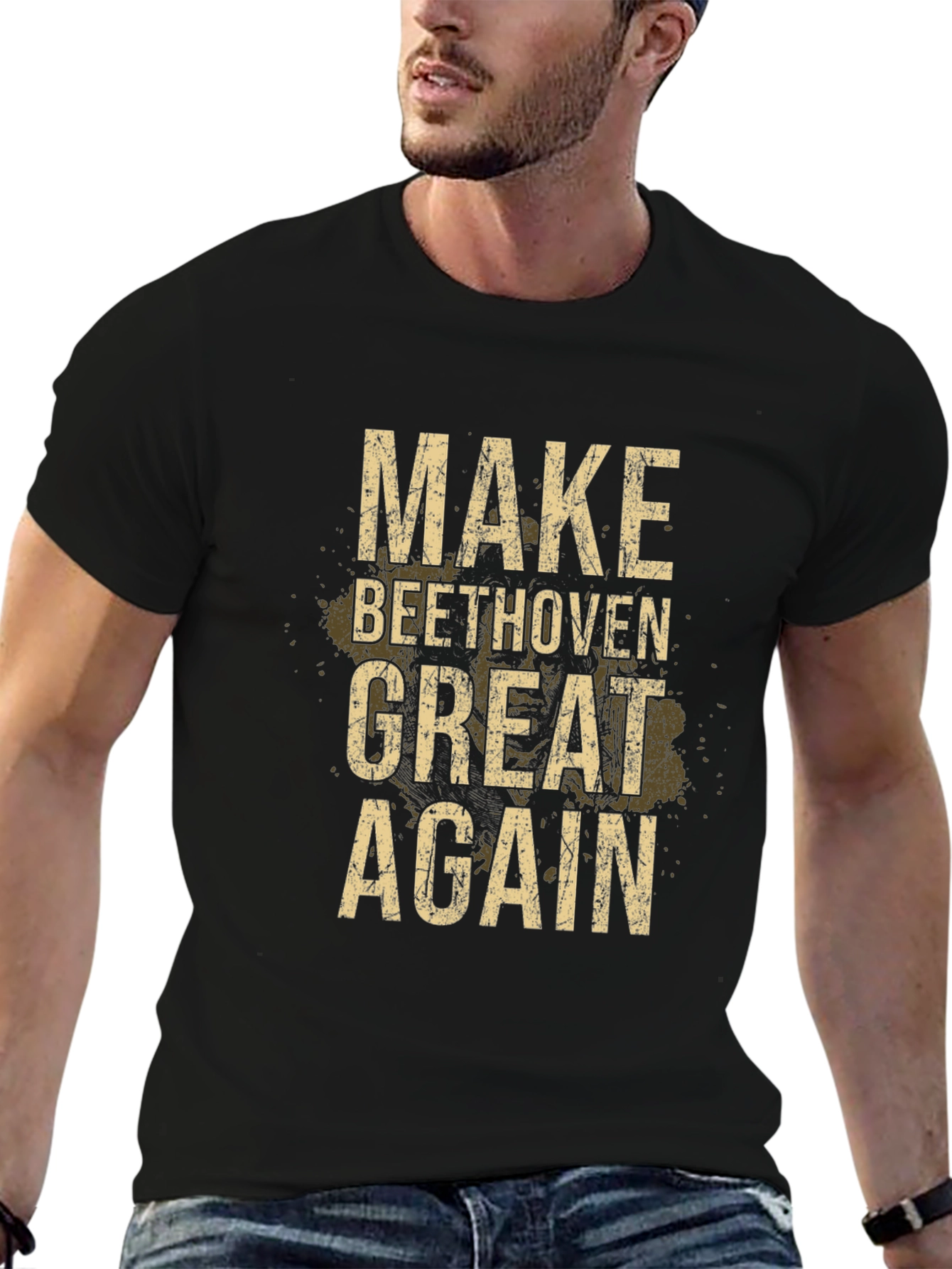 Make Beethoven Great Again Black T-Shirt