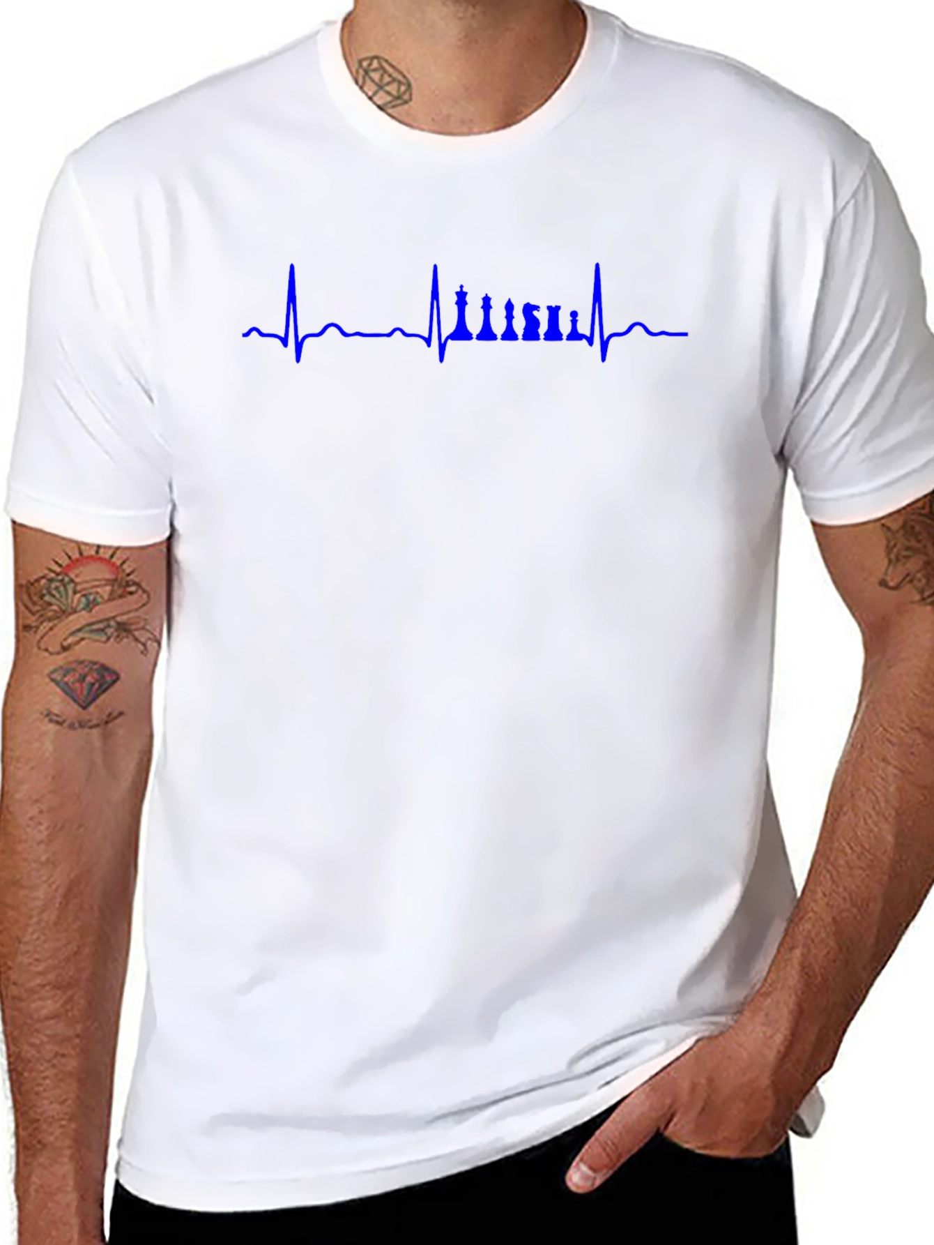 Chess Heartbeat T-Shirt - Cool Graphic Tee
