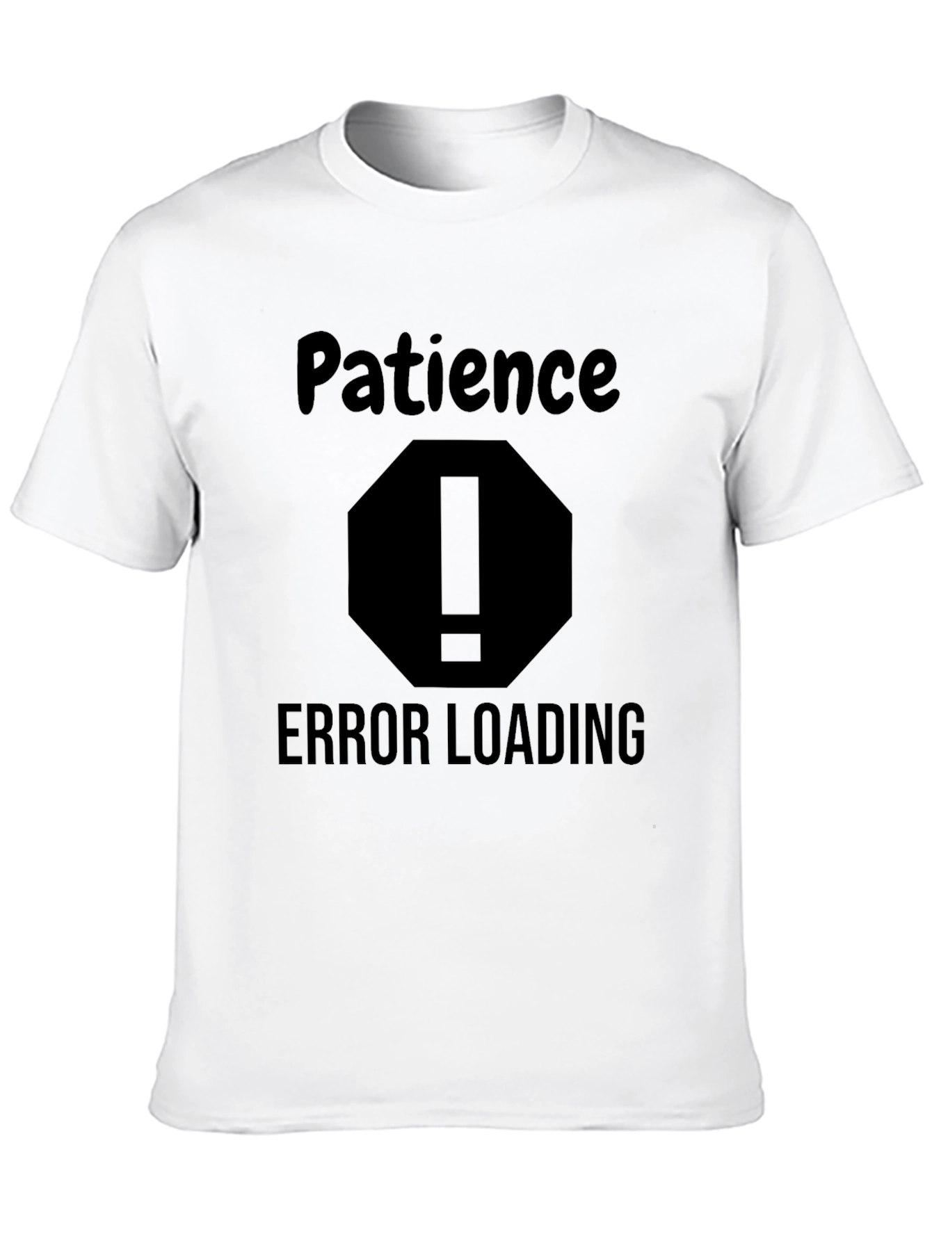 Patience Error Loading Mens Black T-Shirt