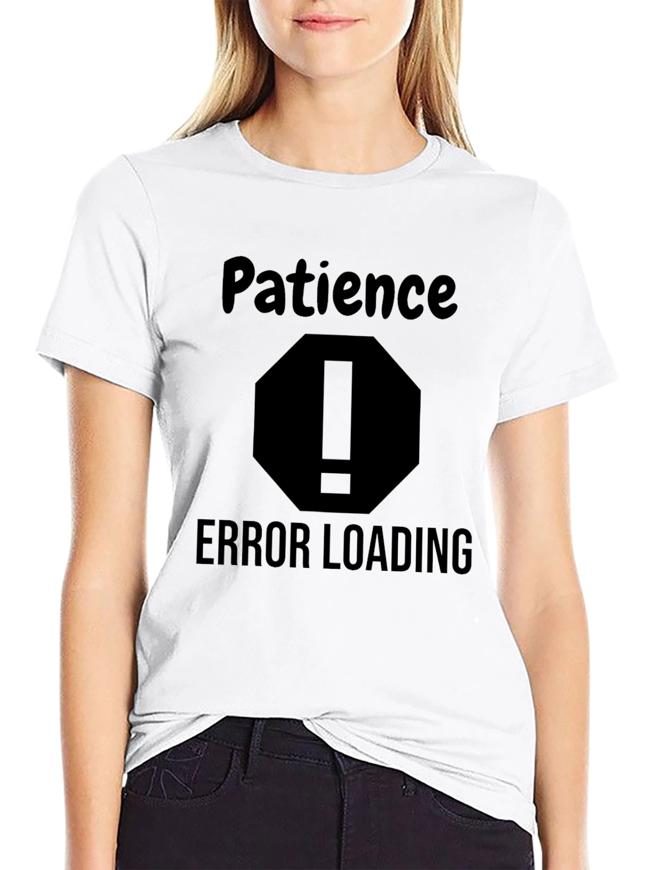 Patience Error Loading Mens Black T-Shirt