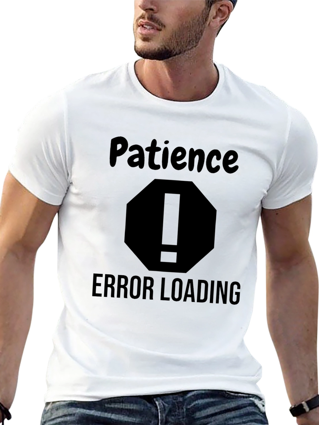 Patience Error Loading Mens Black T-Shirt