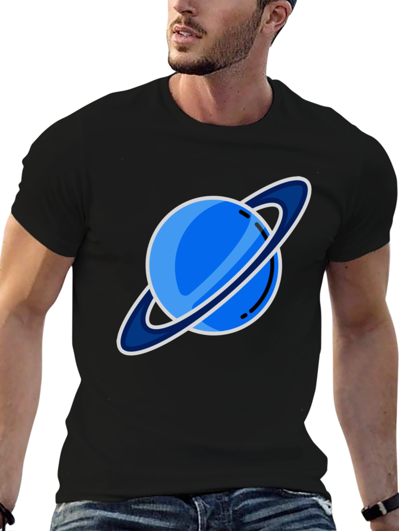 Saturn Graphic T-Shirt - Black