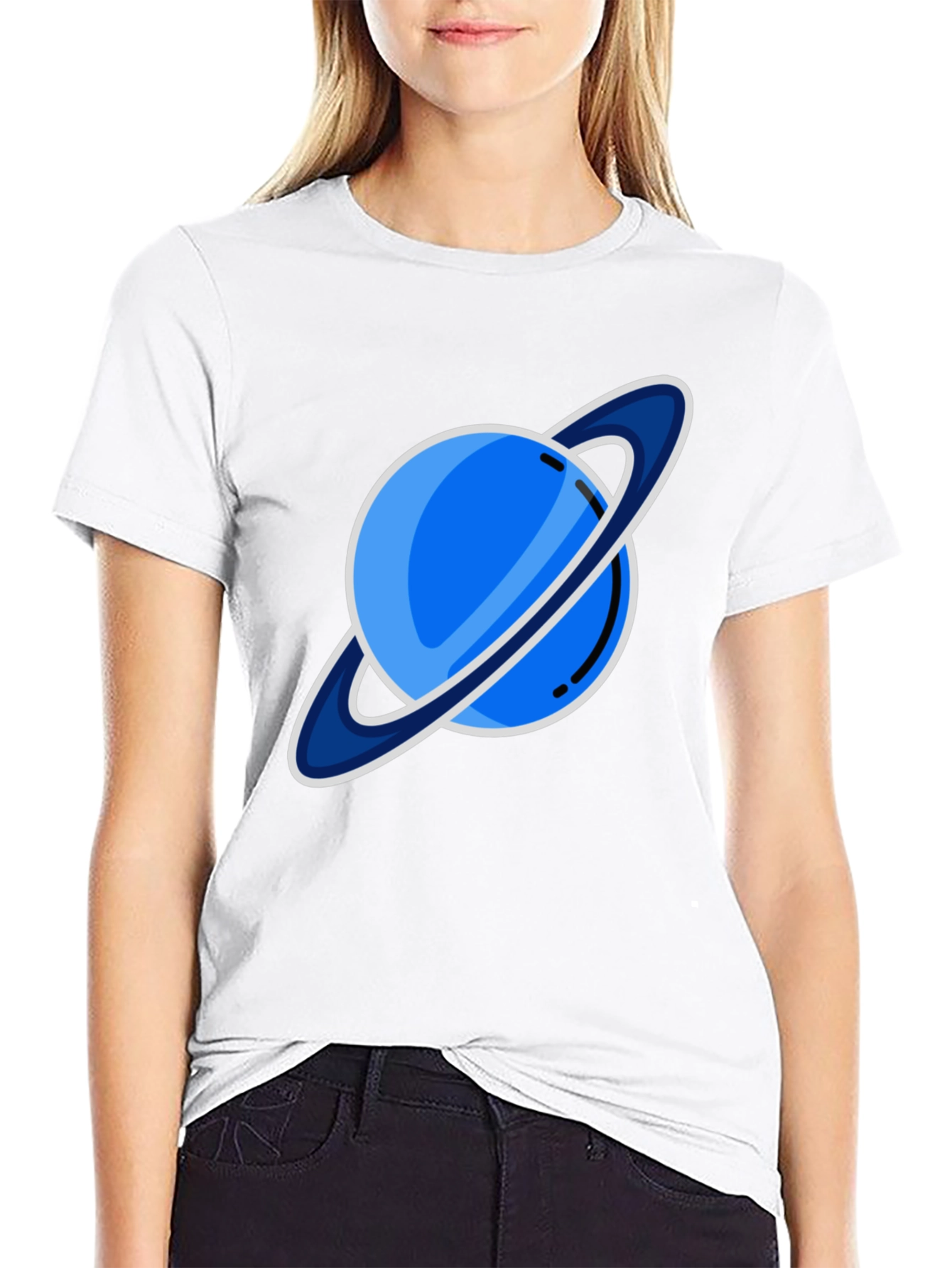 Saturn Graphic T-Shirt - Black