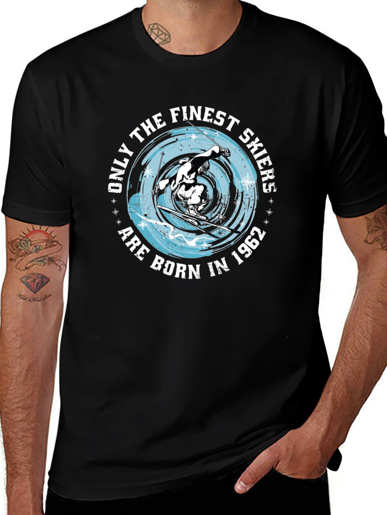 Finest Skiers Born in 1962 Graphic Tee