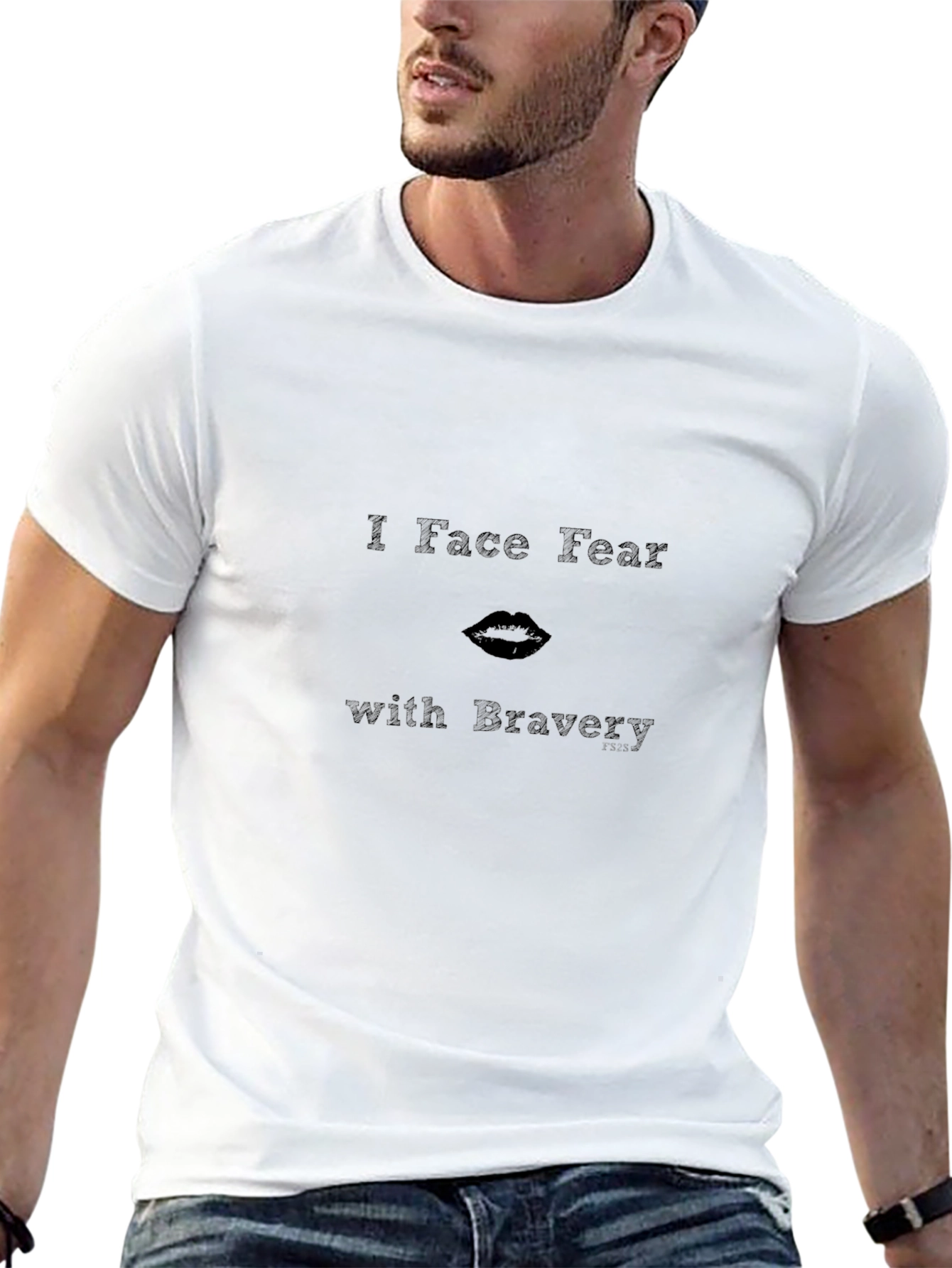 Face Fear with Bravery Black T-Shirt