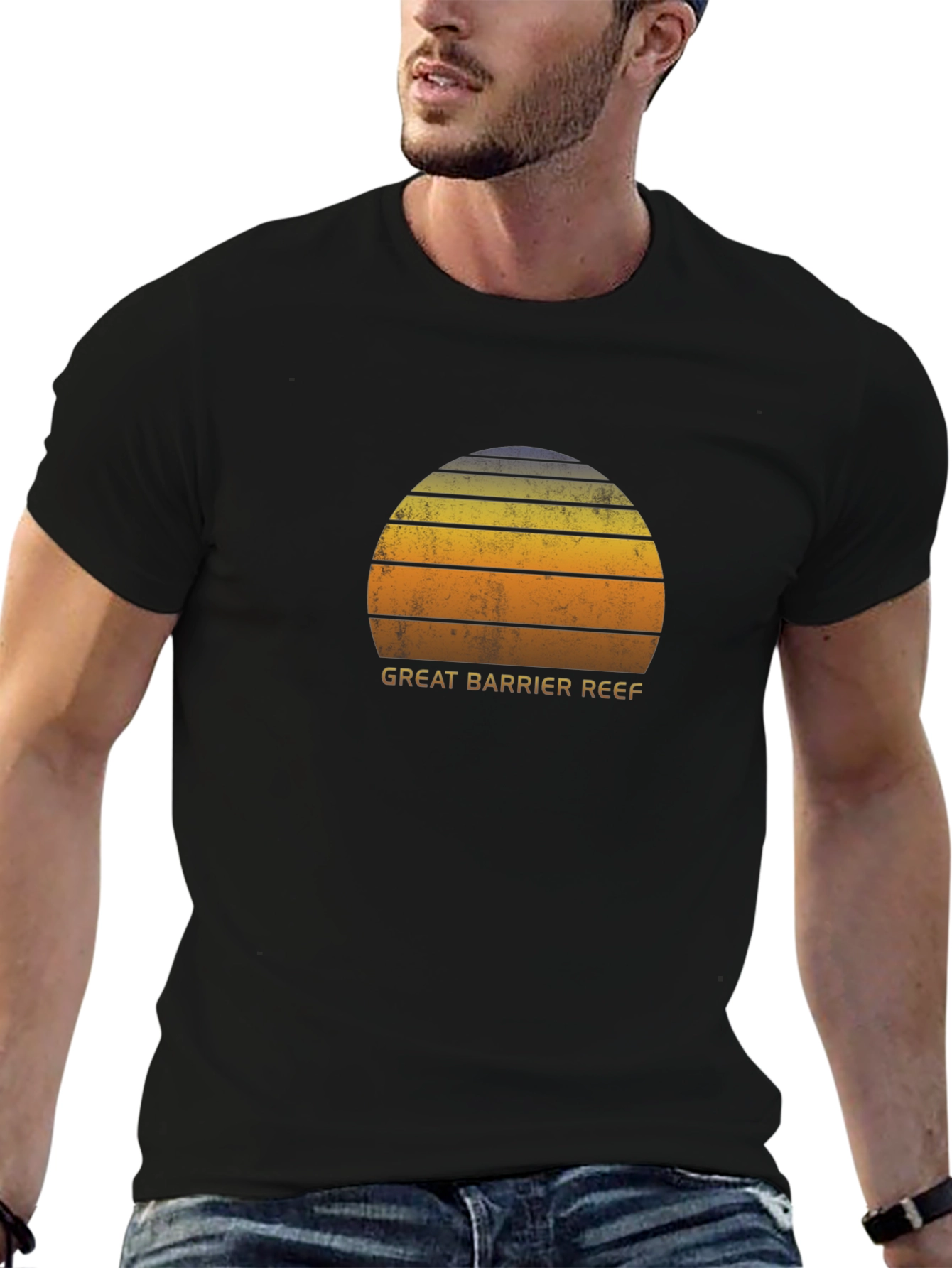 Great Barrier Reef Sunset T-Shirt - Black