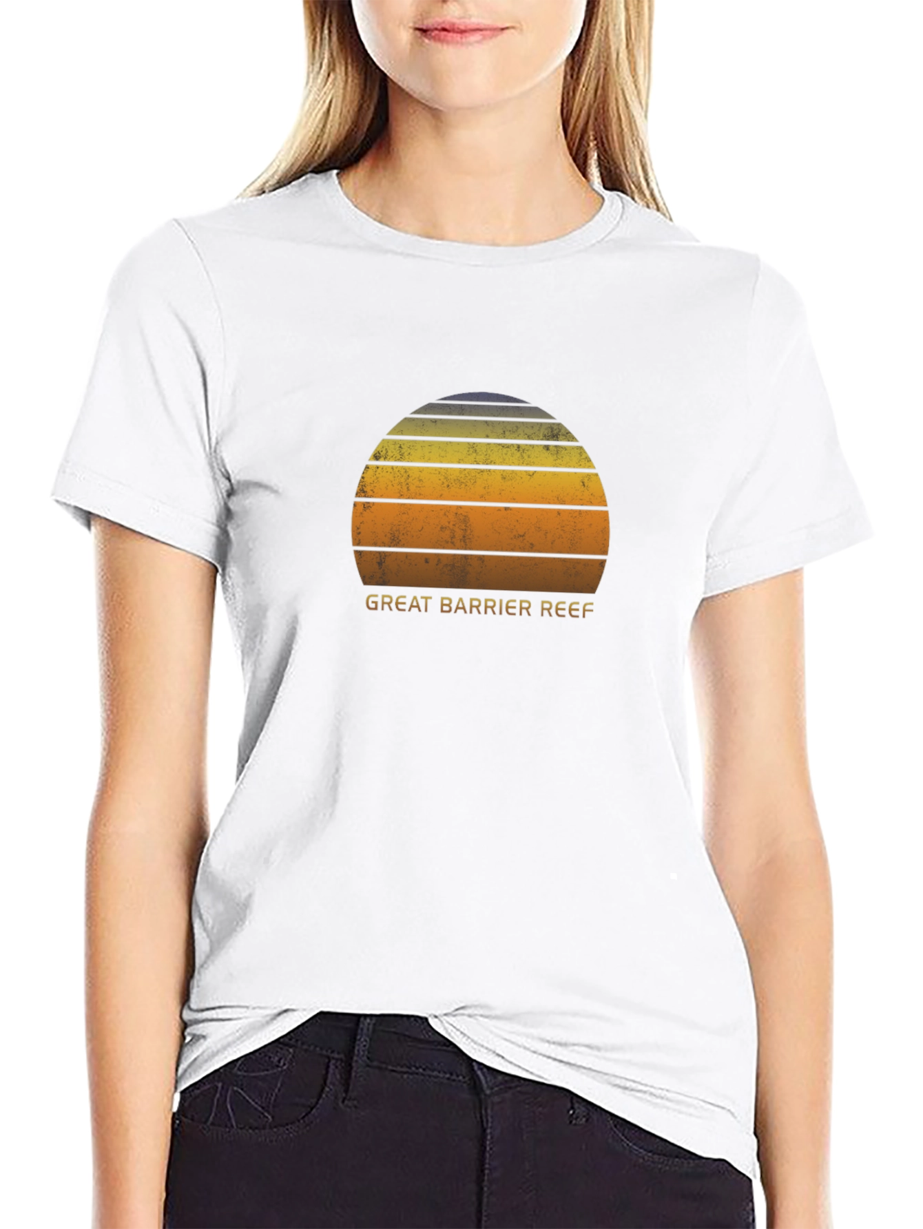 Great Barrier Reef Sunset T-Shirt - Black