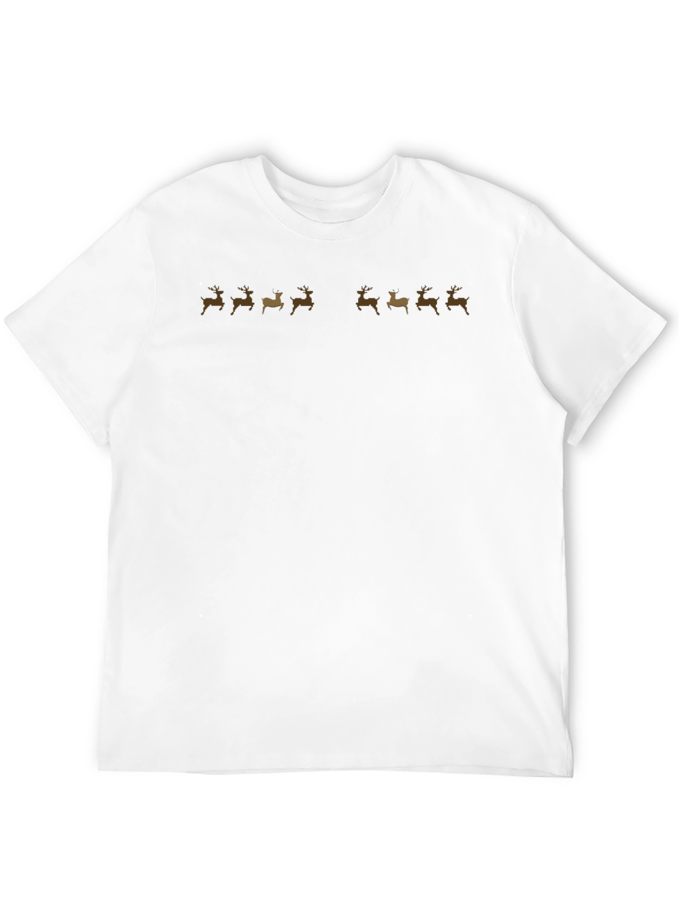 Reindeer Pattern Black T-Shirt