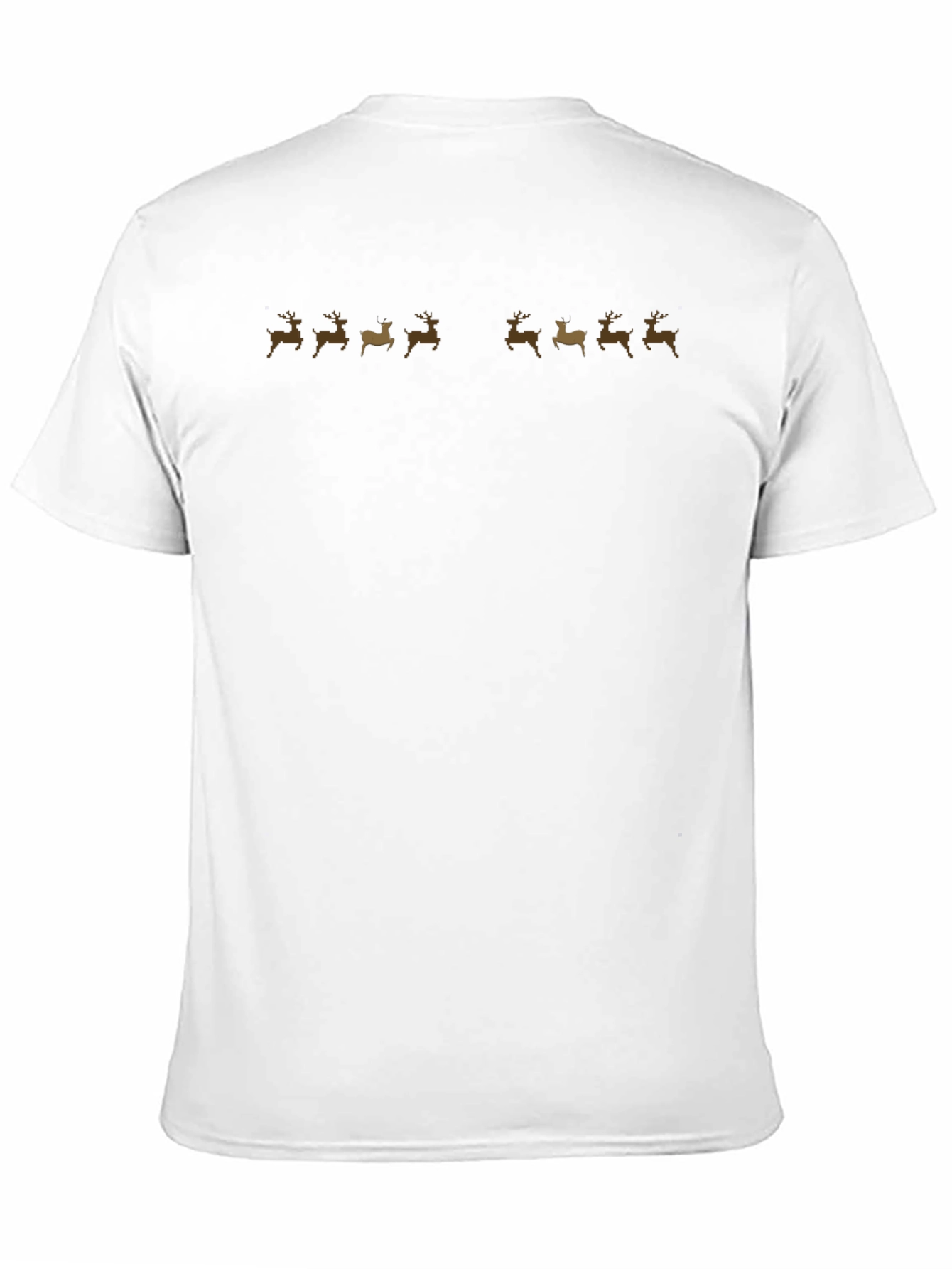 Reindeer Pattern Black T-Shirt