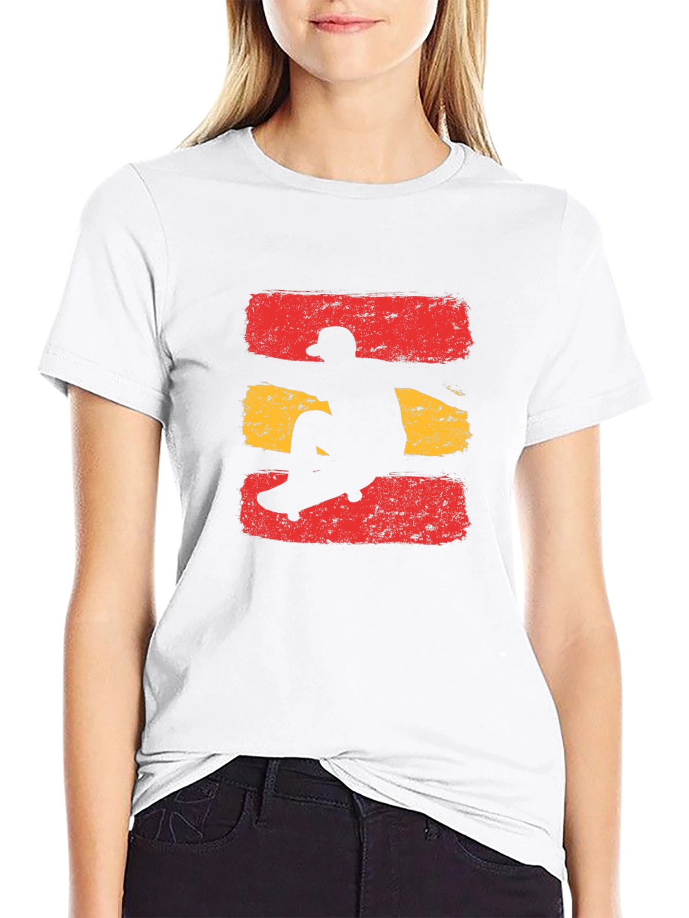 Skateboarding Silhouette Graphic Tee - Cool Design