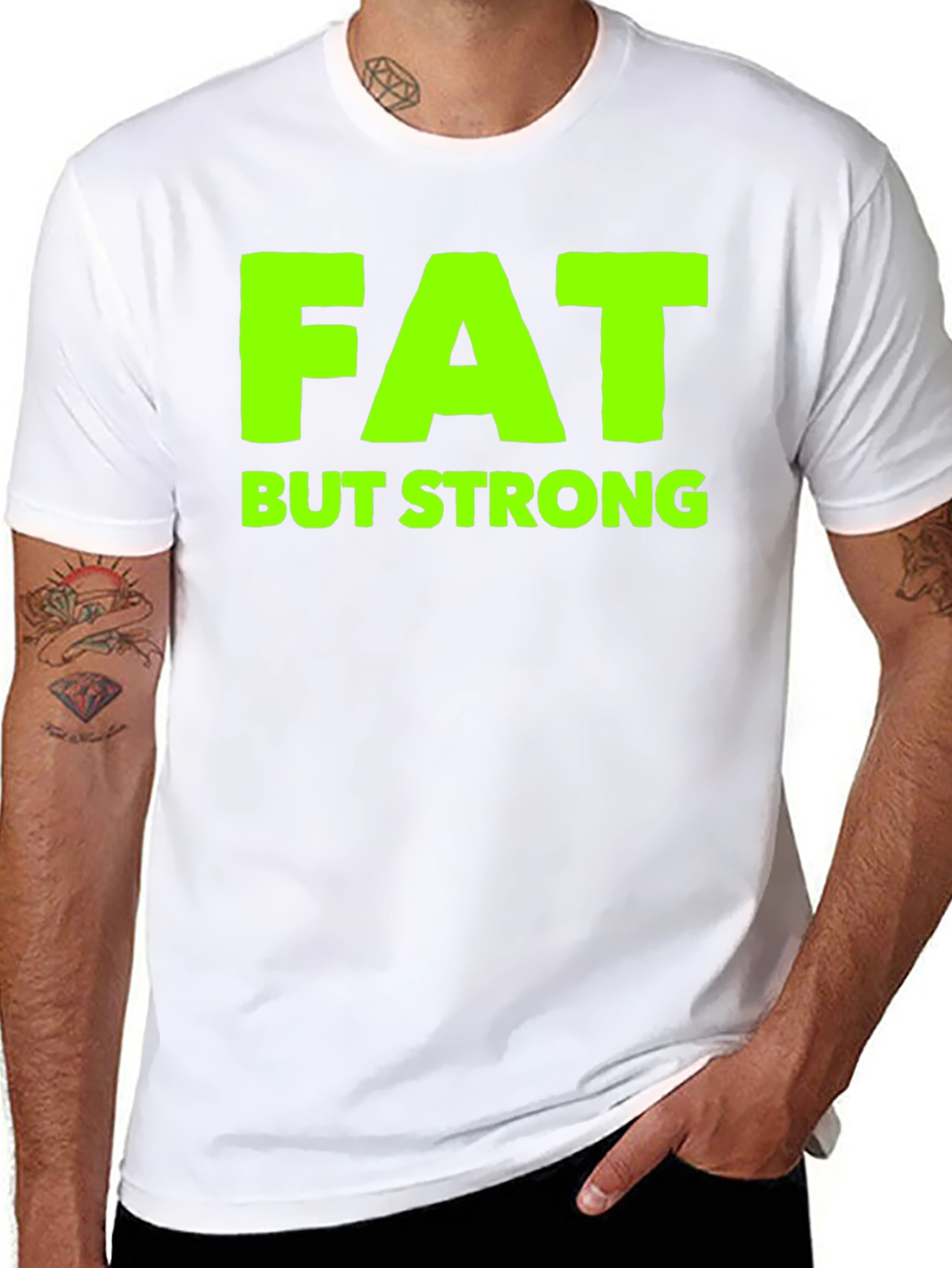 Fat But Strong Graphic Tee - Black