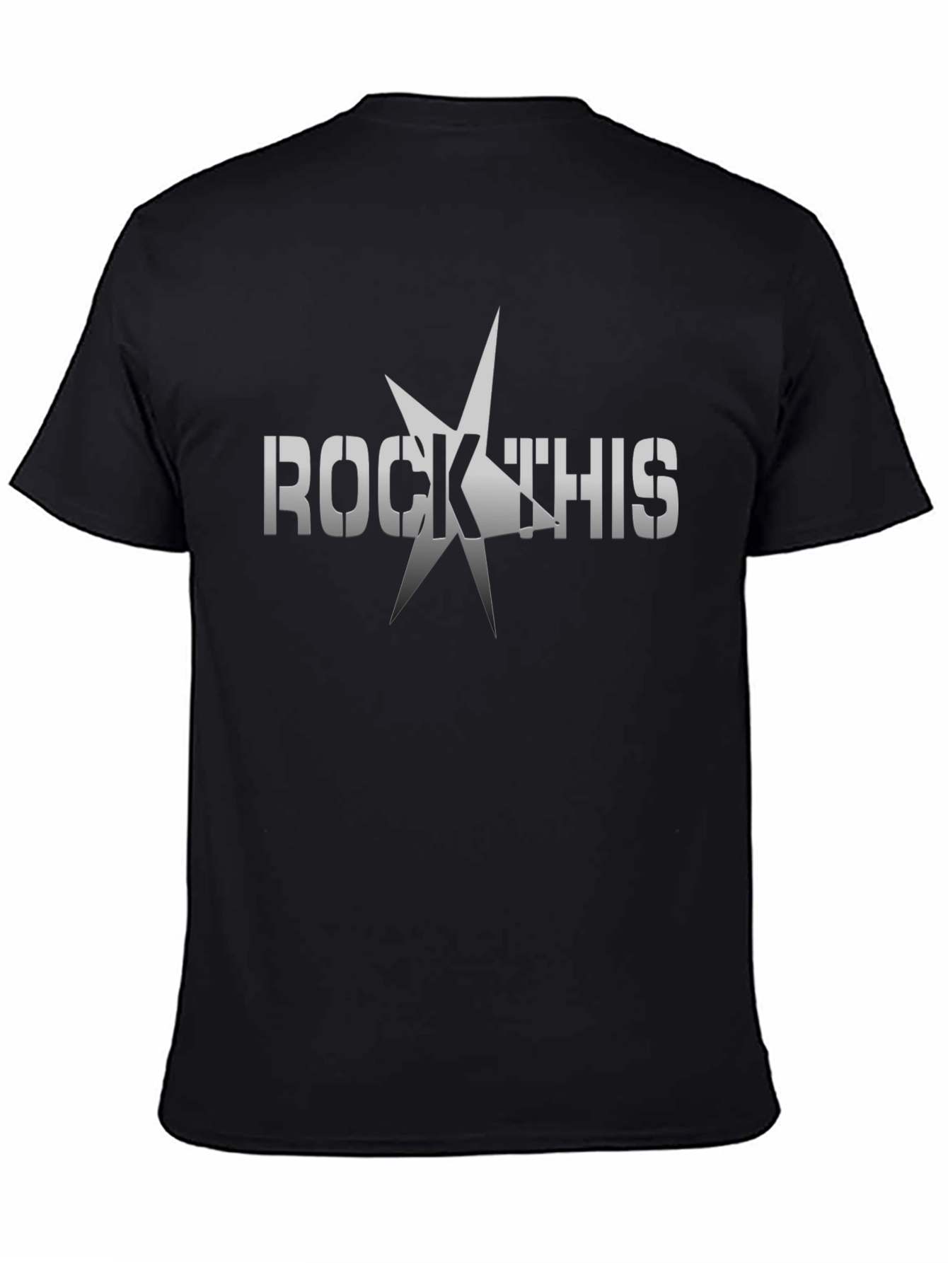 Rock This Graphic Tee - Black Cotton T-Shirt