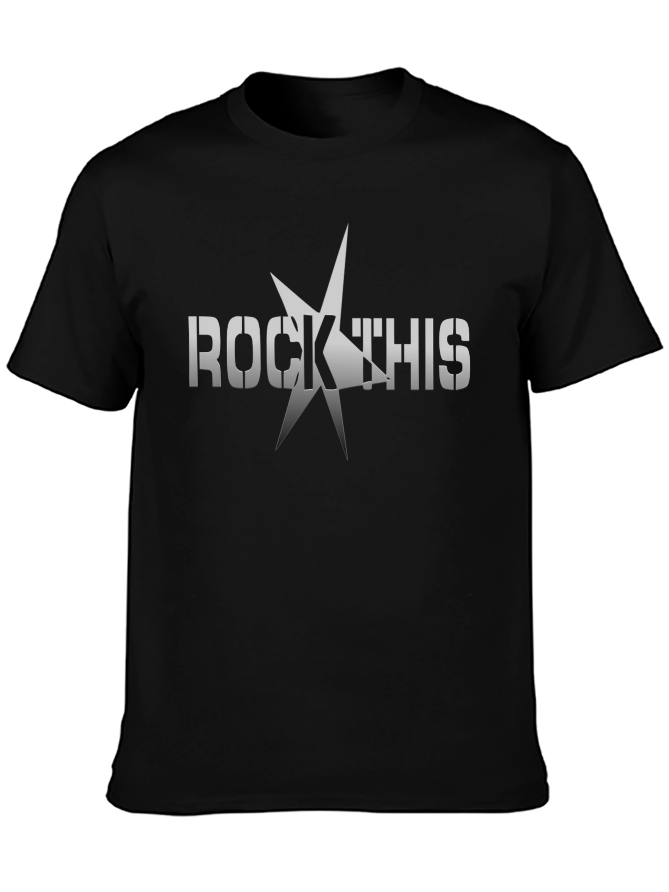 Rock This Graphic Tee - Black Cotton T-Shirt