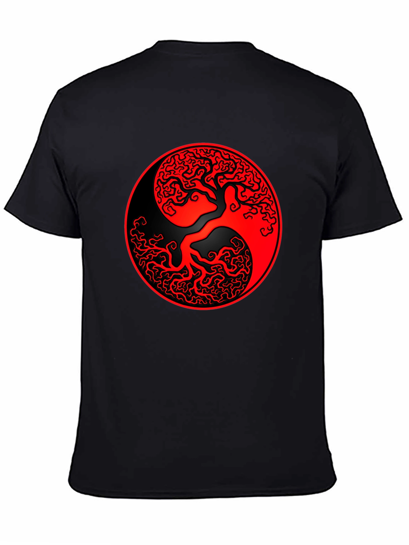 Yin Yang Tree T-Shirt - Mens Black Graphic Tee