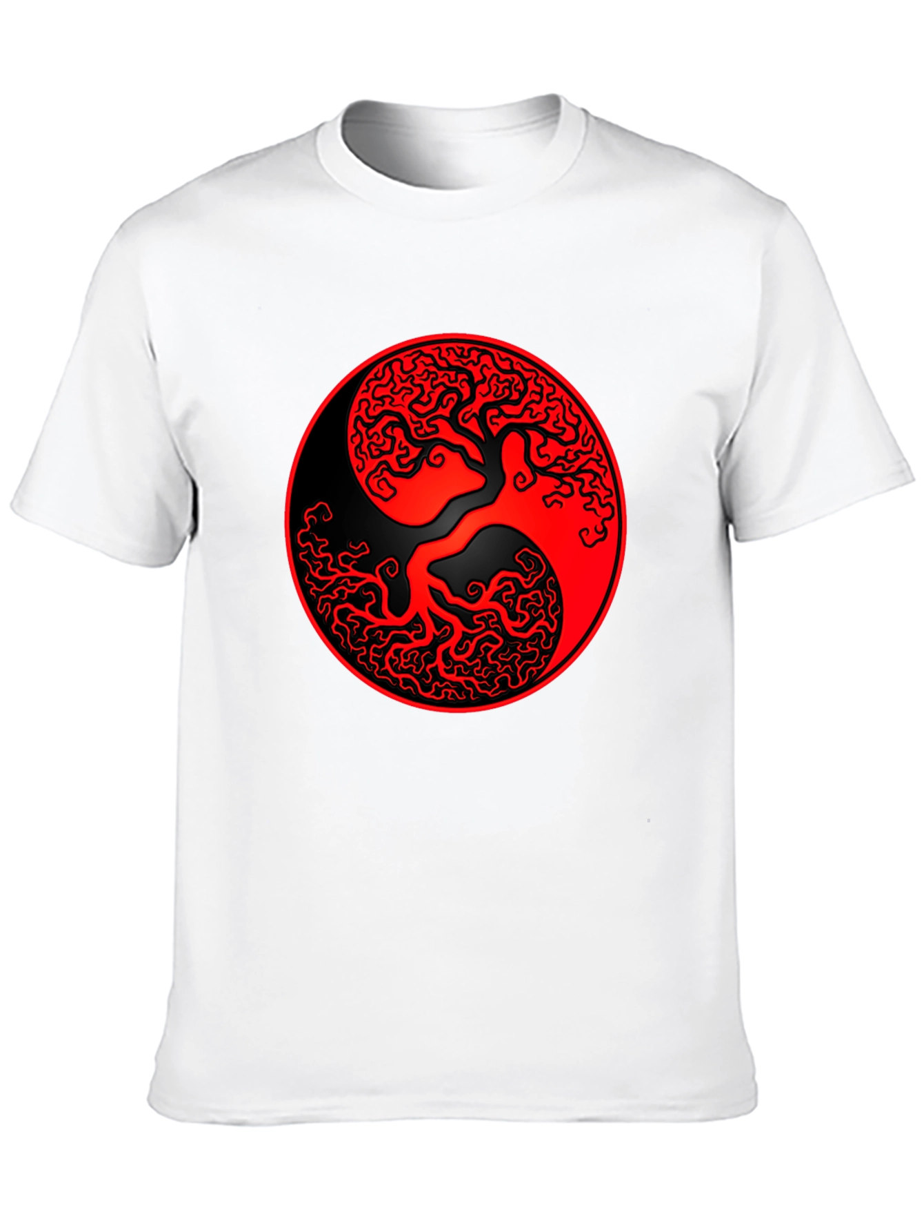 Yin Yang Tree T-Shirt - Mens Black Graphic Tee