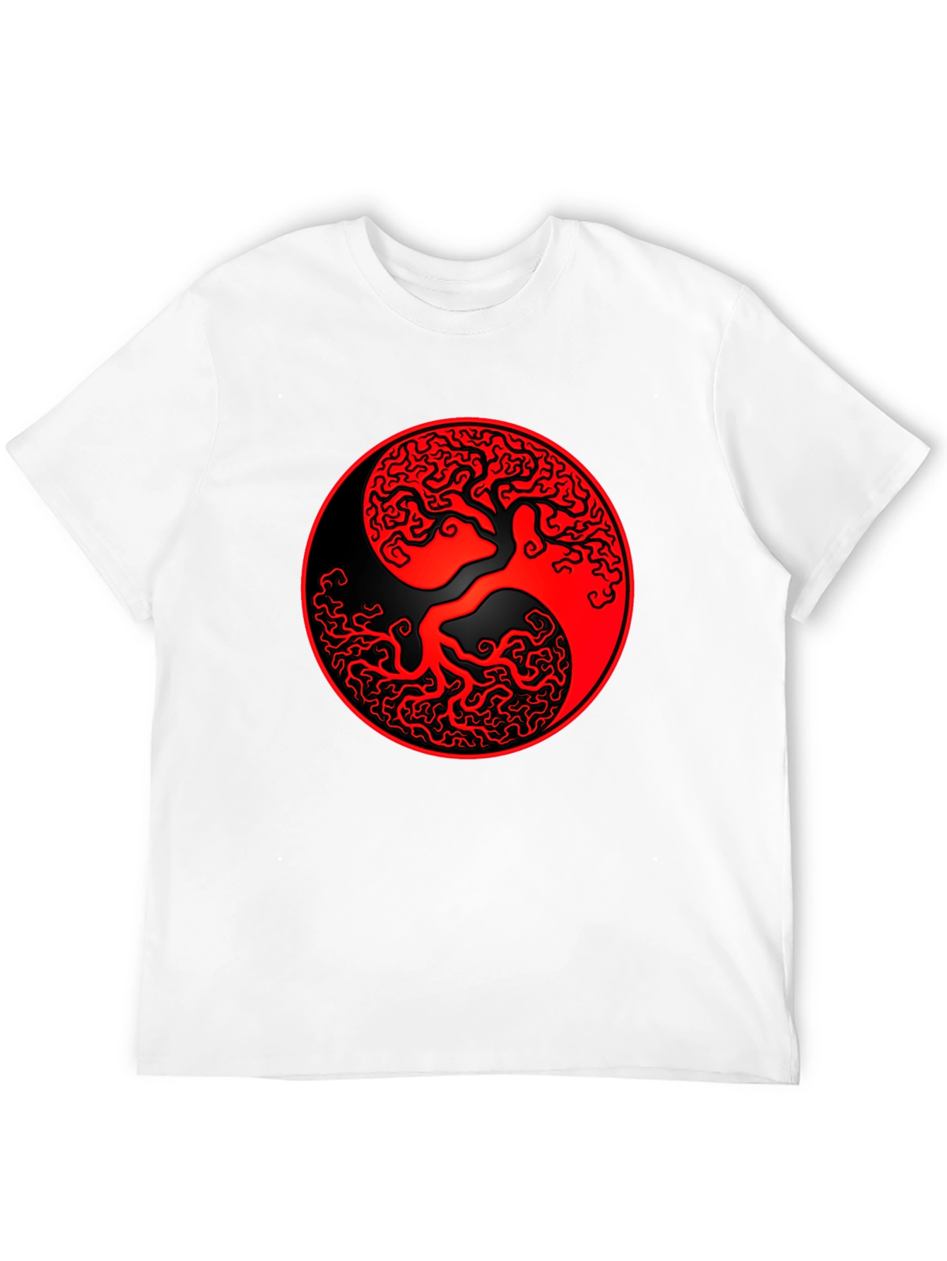Yin Yang Tree T-Shirt - Mens Black Graphic Tee