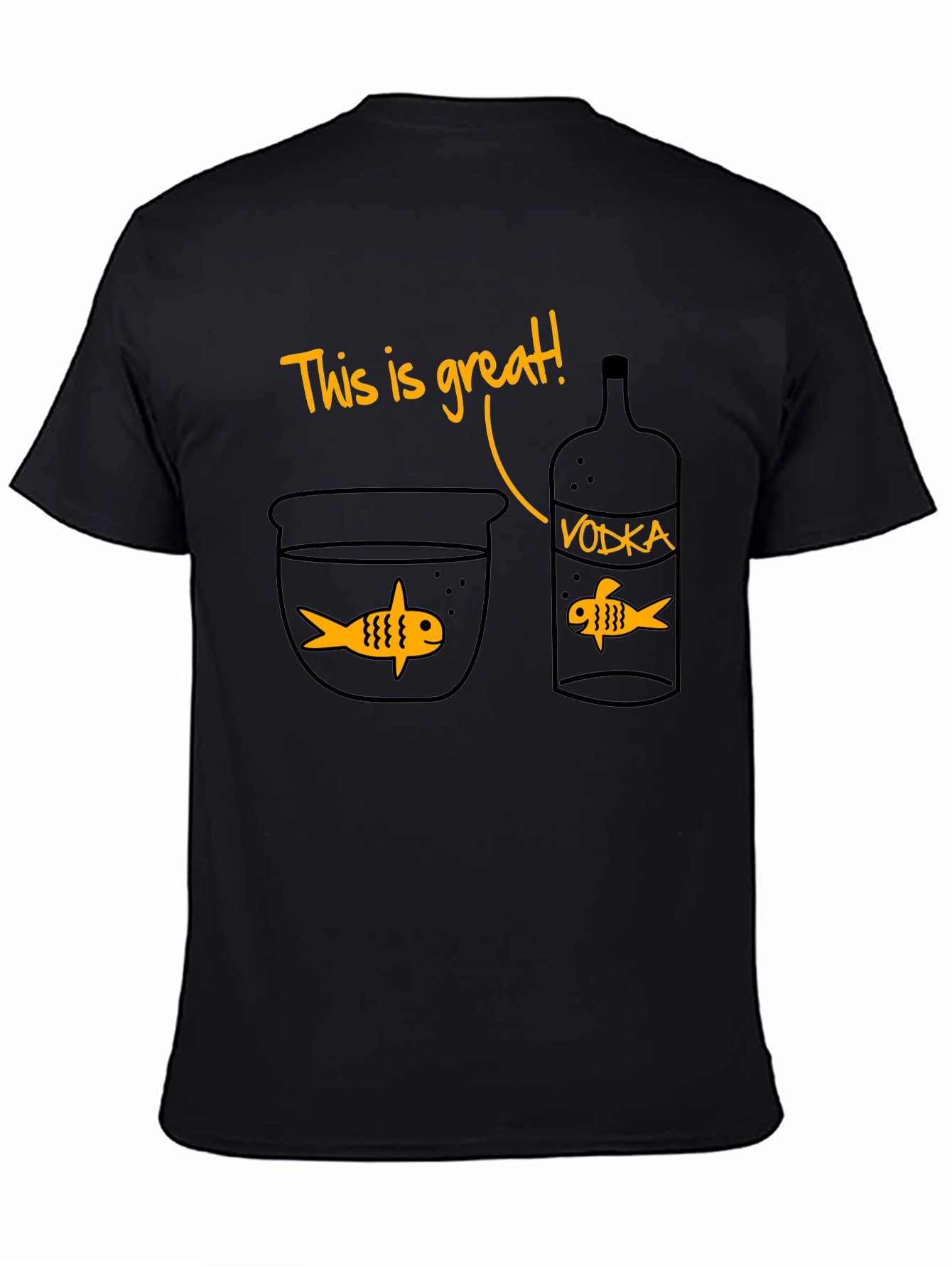 Funny This is Great! Vodka & Fish Graphic T-Shirt