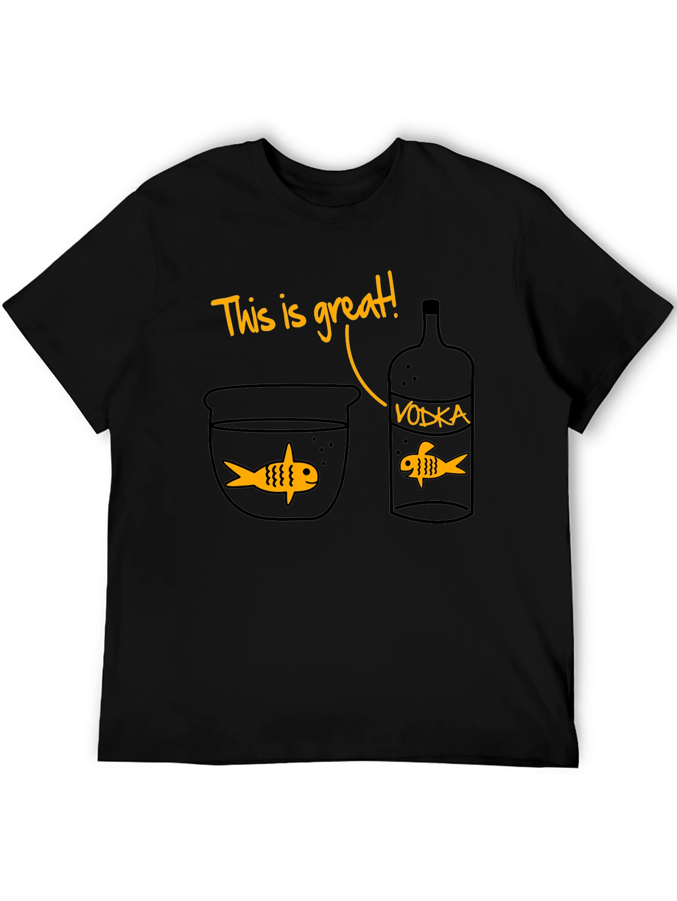 Funny This is Great! Vodka & Fish Graphic T-Shirt