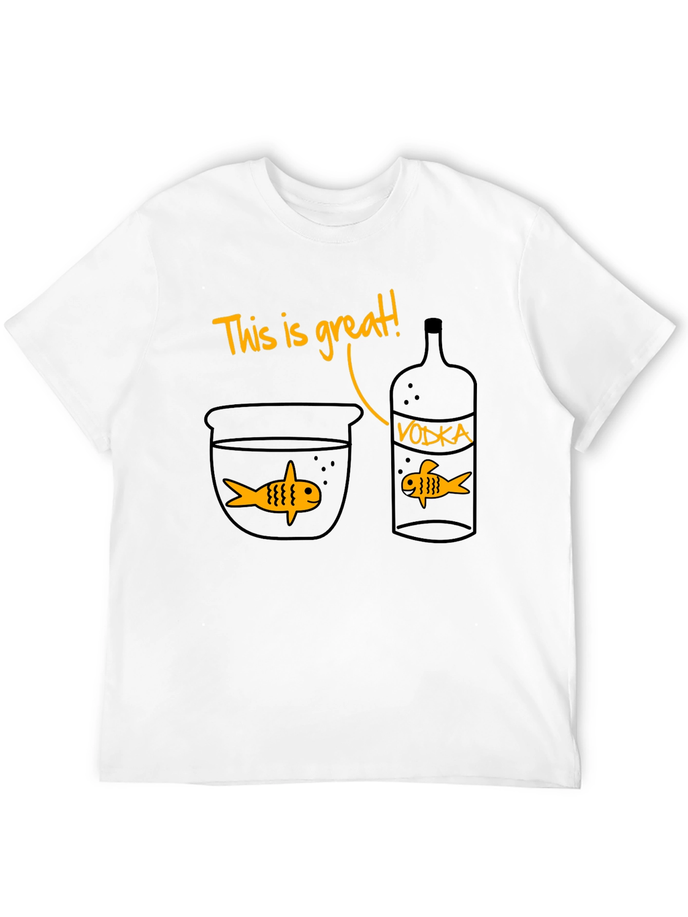 Funny This is Great! Vodka & Fish Graphic T-Shirt