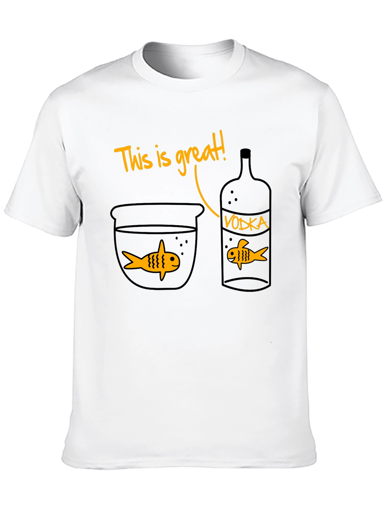 Funny This is Great! Vodka & Fish Graphic T-Shirt