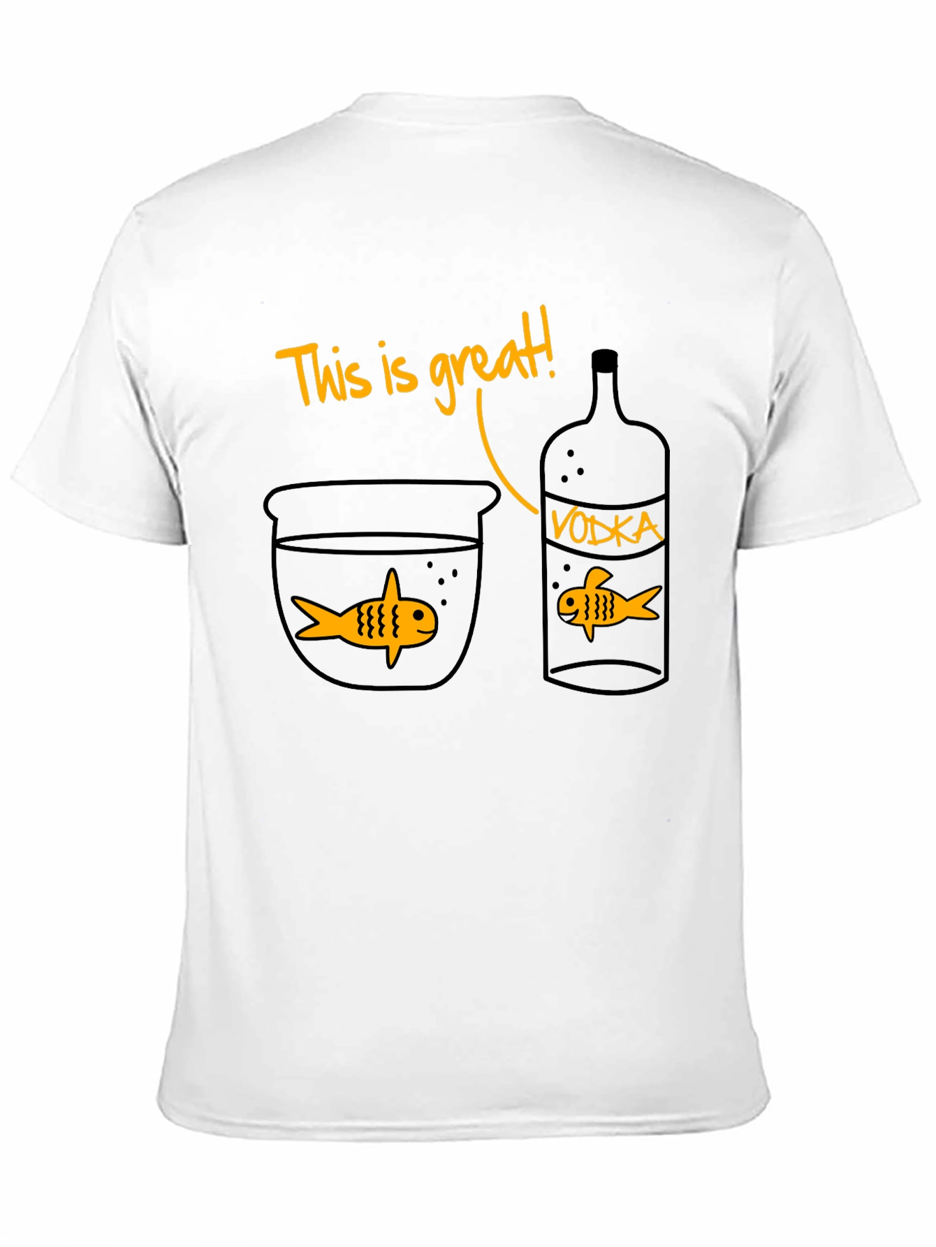 Funny This is Great! Vodka & Fish Graphic T-Shirt
