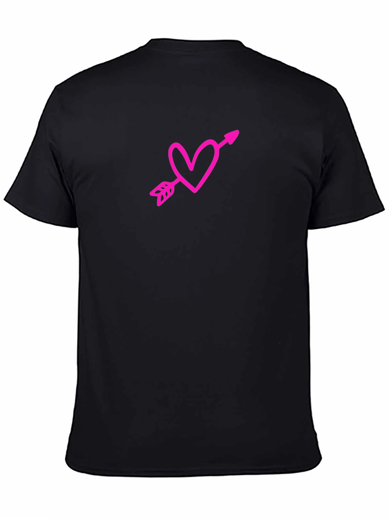 Heart Arrow Graphic Tee - Black Casual Shirt