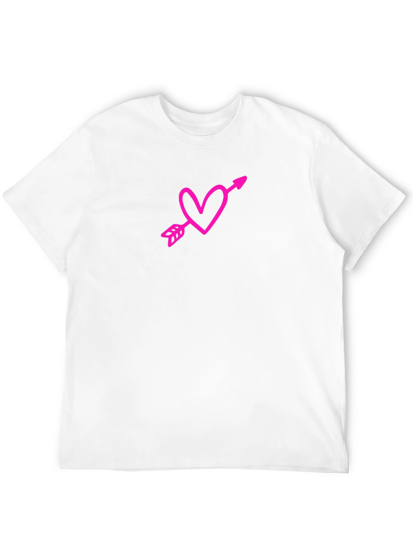 Heart Arrow Graphic Tee - Black Casual Shirt