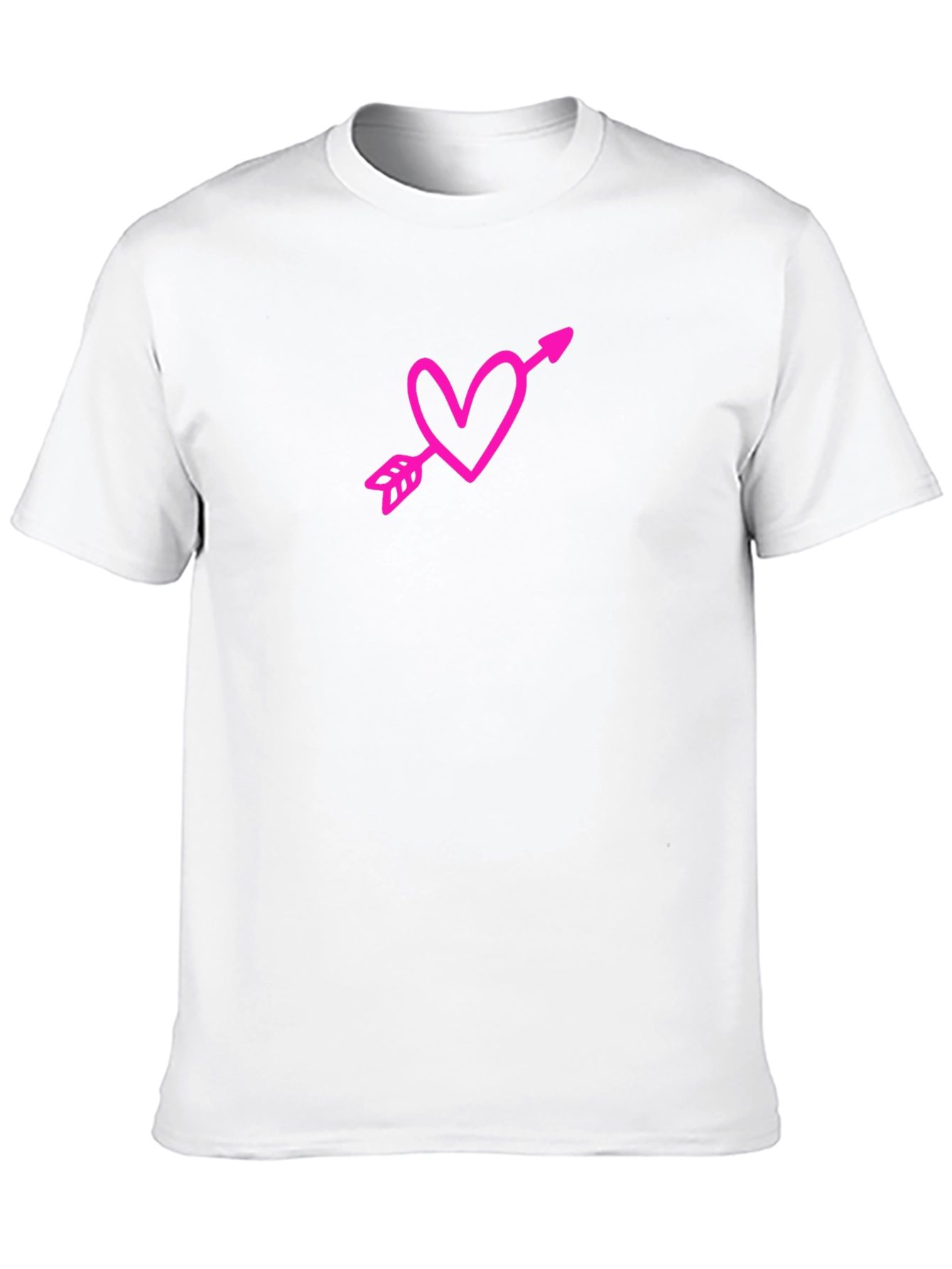 Heart Arrow Graphic Tee - Black Casual Shirt