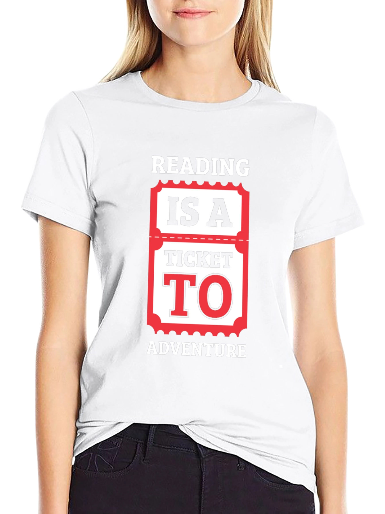Reading Adventure Ticket Graphic Tee