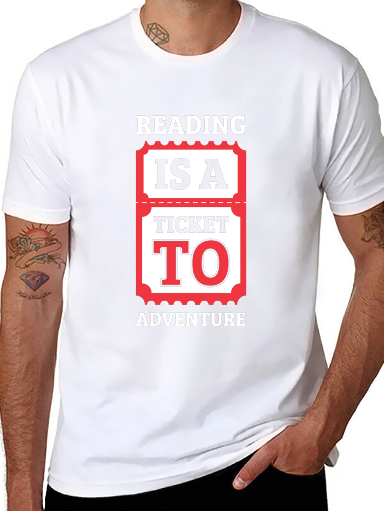 Reading Adventure Ticket Graphic Tee
