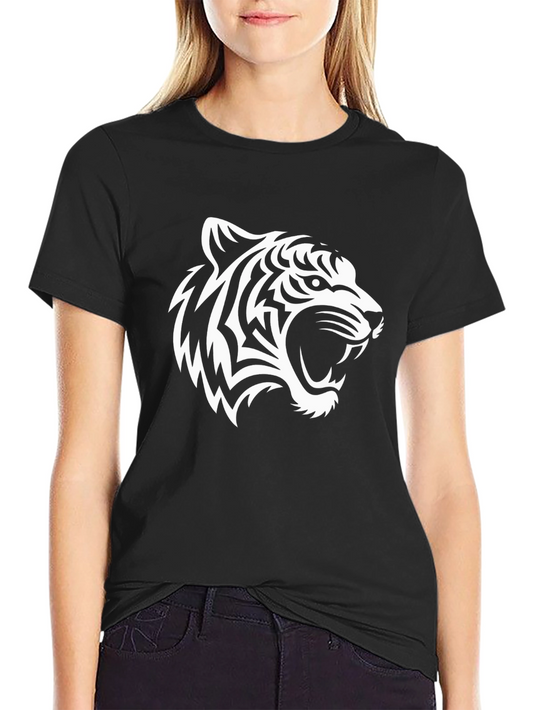 Bold Tiger Graphic Tee - Black