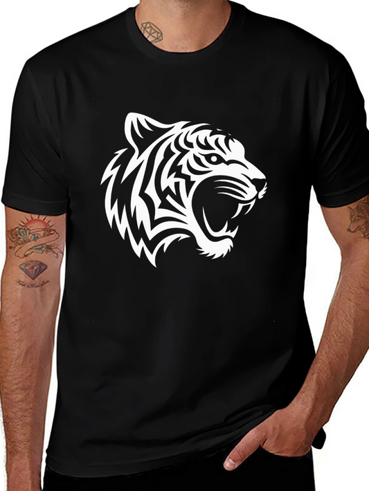 Bold Tiger Graphic Tee - Black