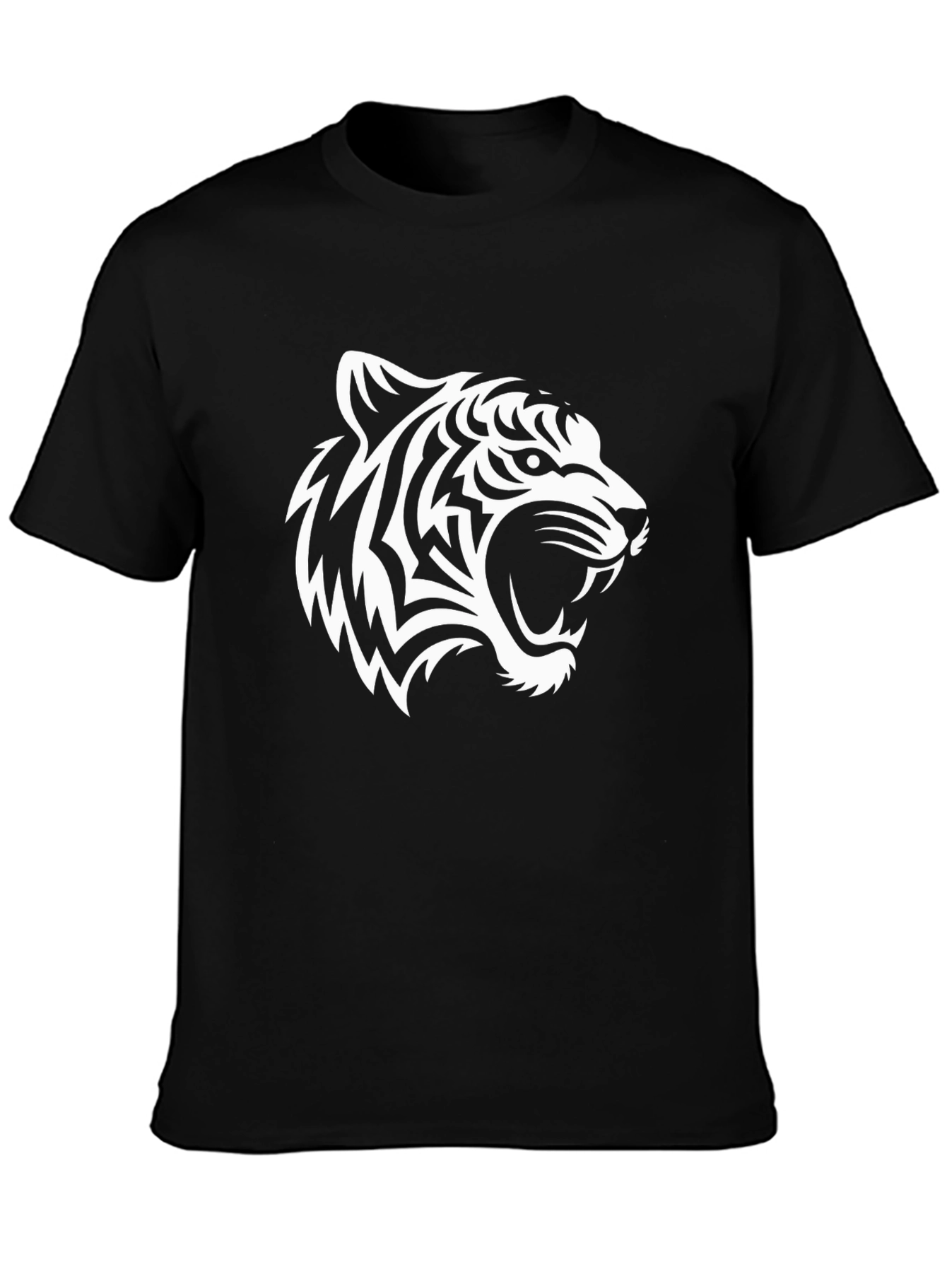 Bold Tiger Graphic Tee - Black